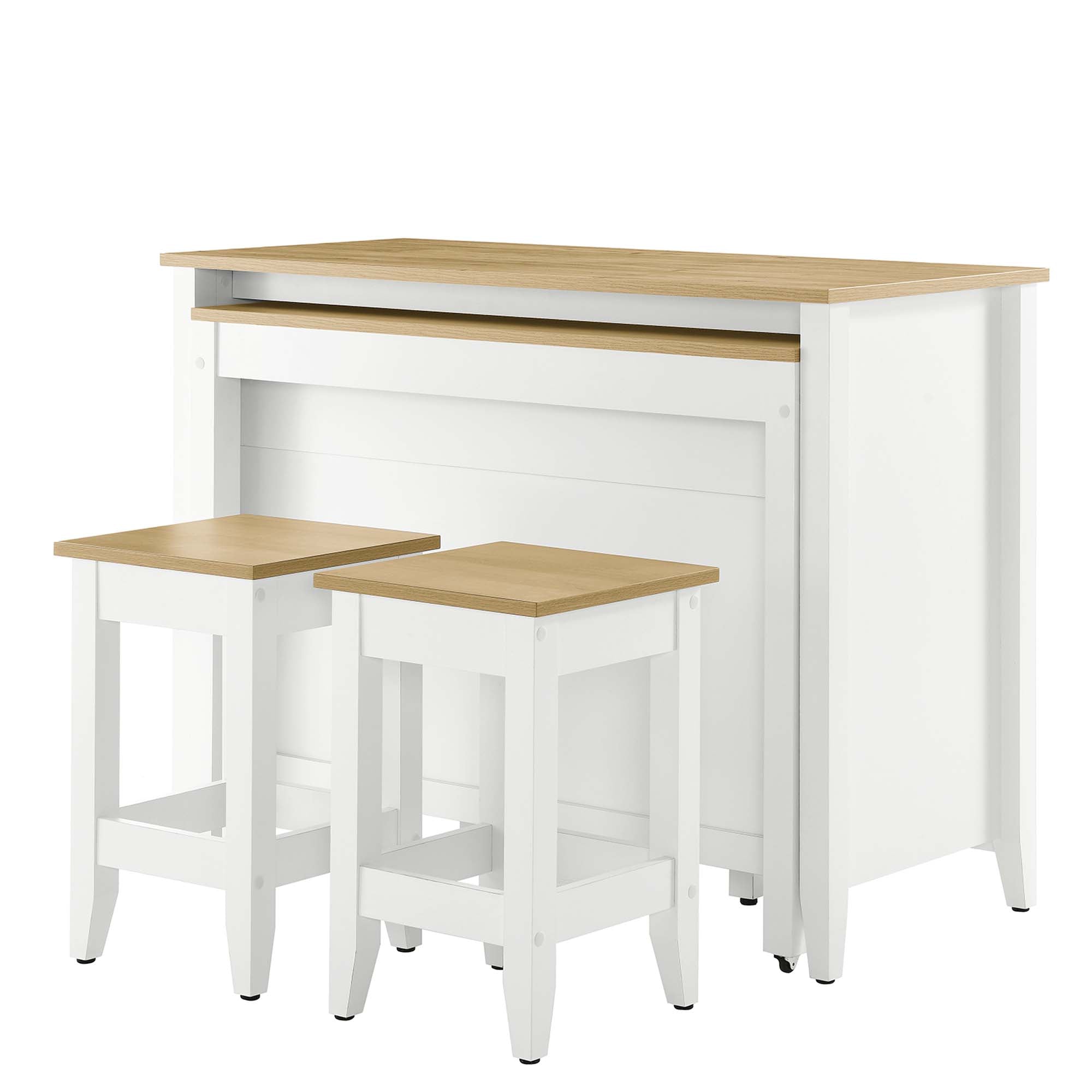 Farmstead 3-Piece Kitchen Island and Stool Set - Image 10