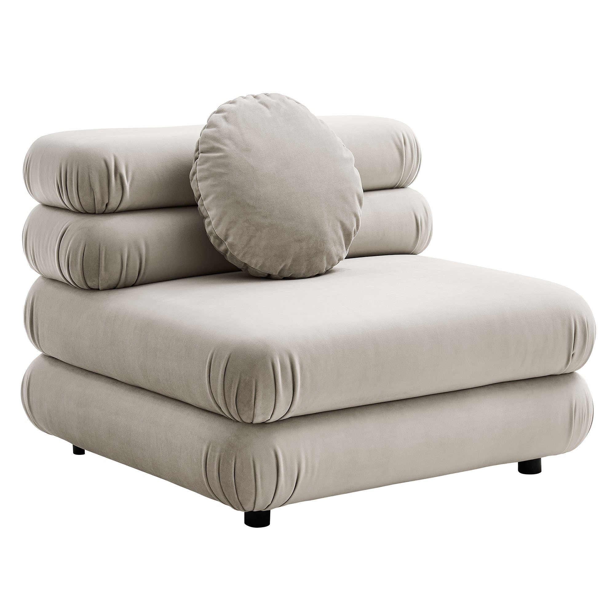 Jubilee Modular Performance Velvet Armless Chair view 1