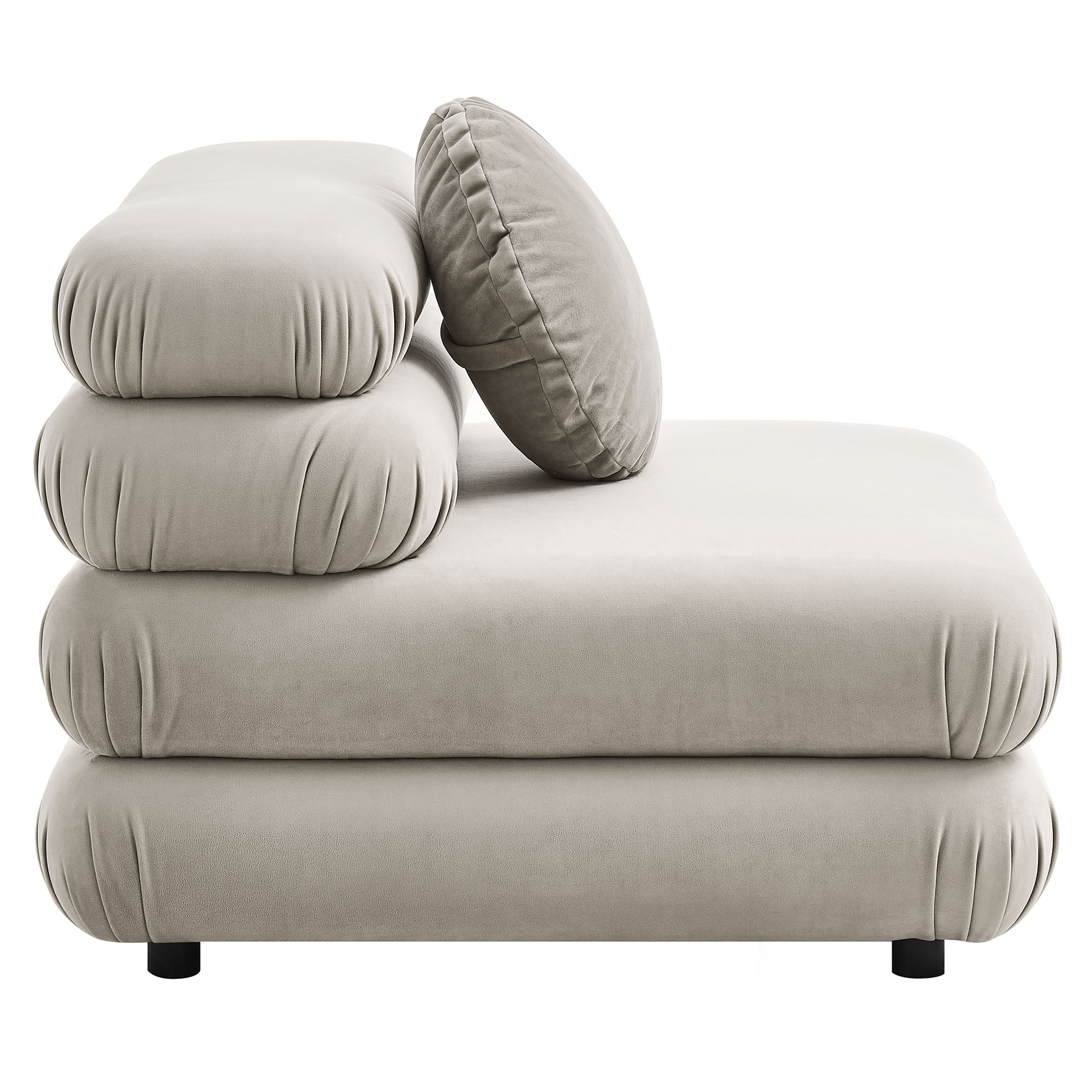 Jubilee Modular Performance Velvet Armless Chair view 8