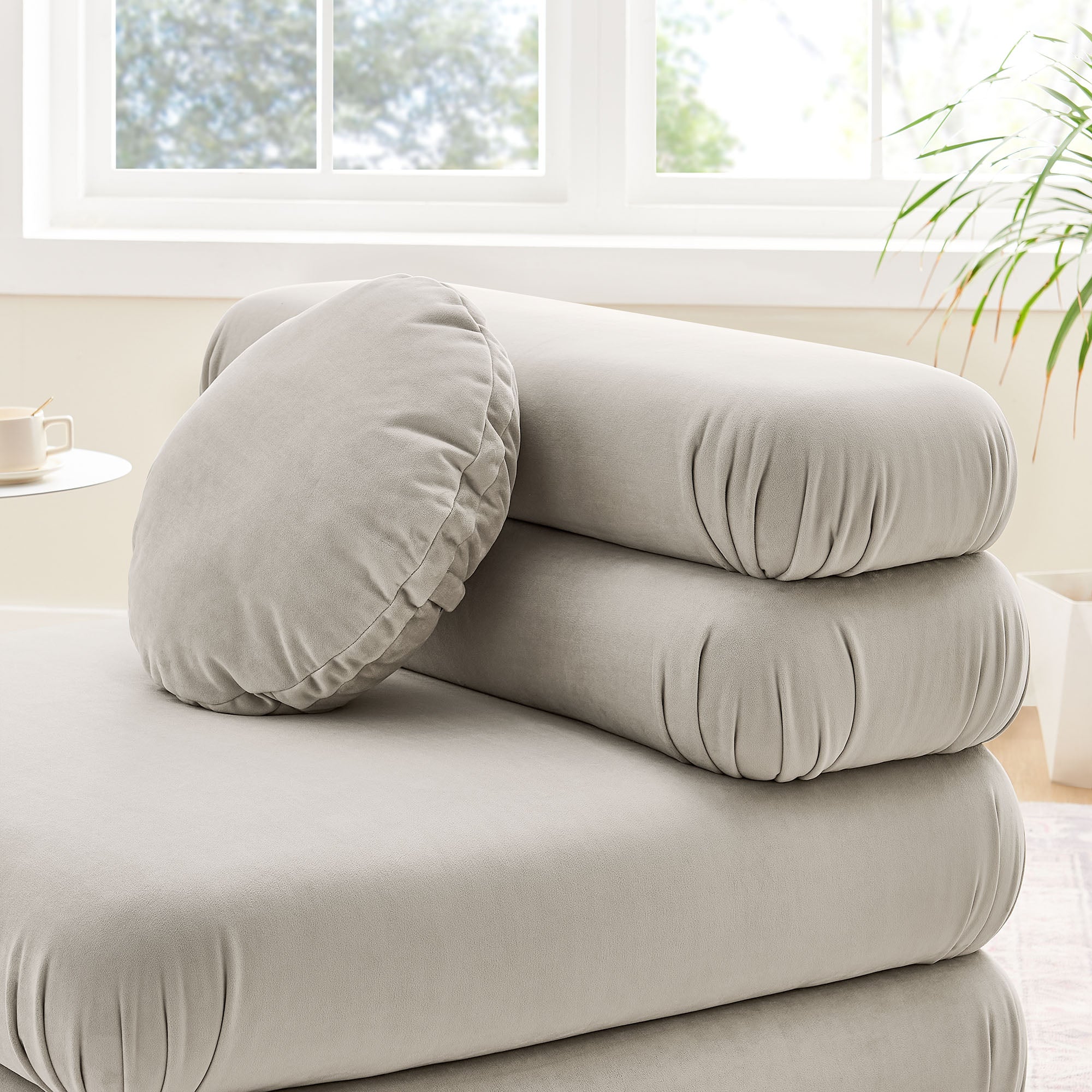 Jubilee Modular Performance Velvet Armless Chair view 7