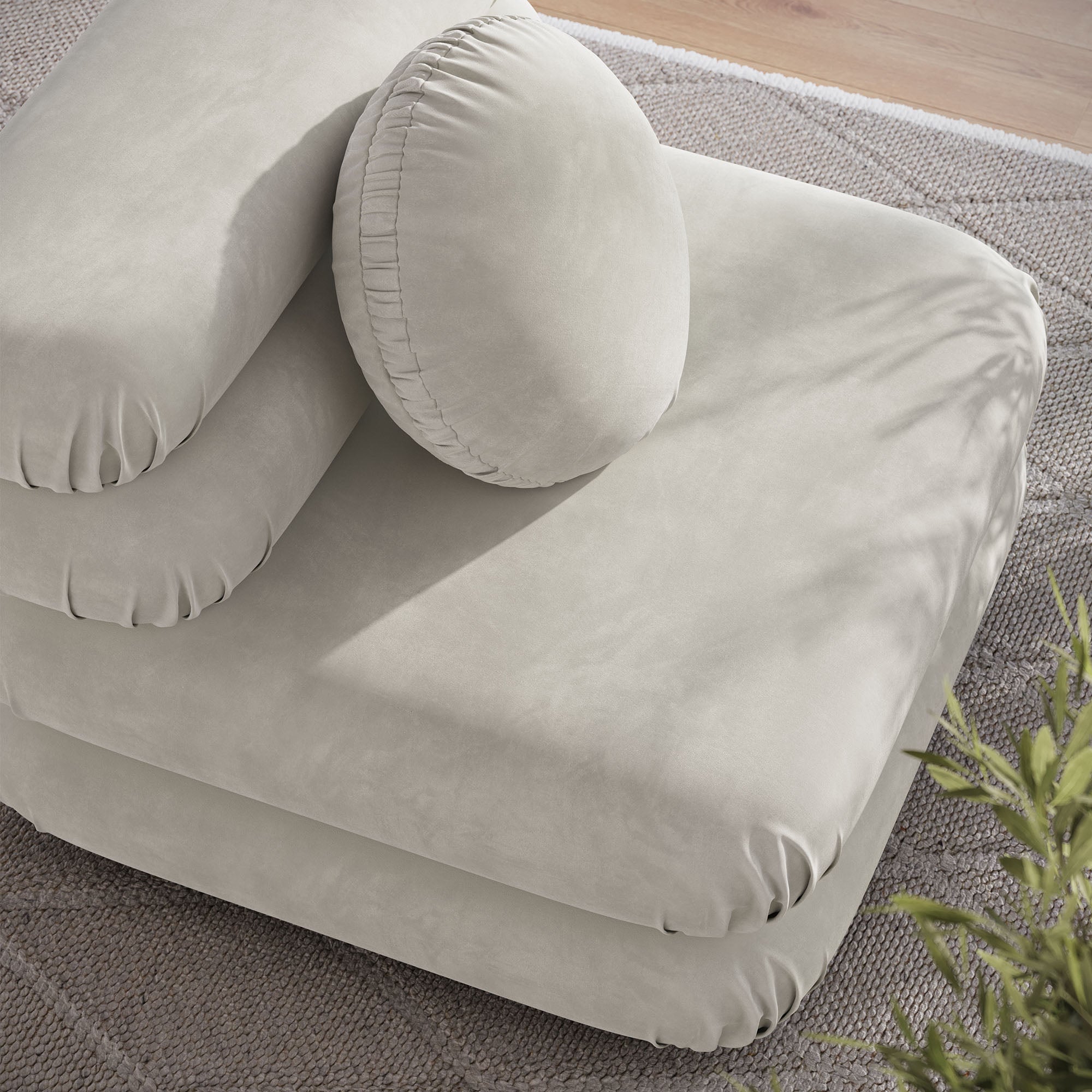 Jubilee Modular Performance Velvet Armless Chair view 6