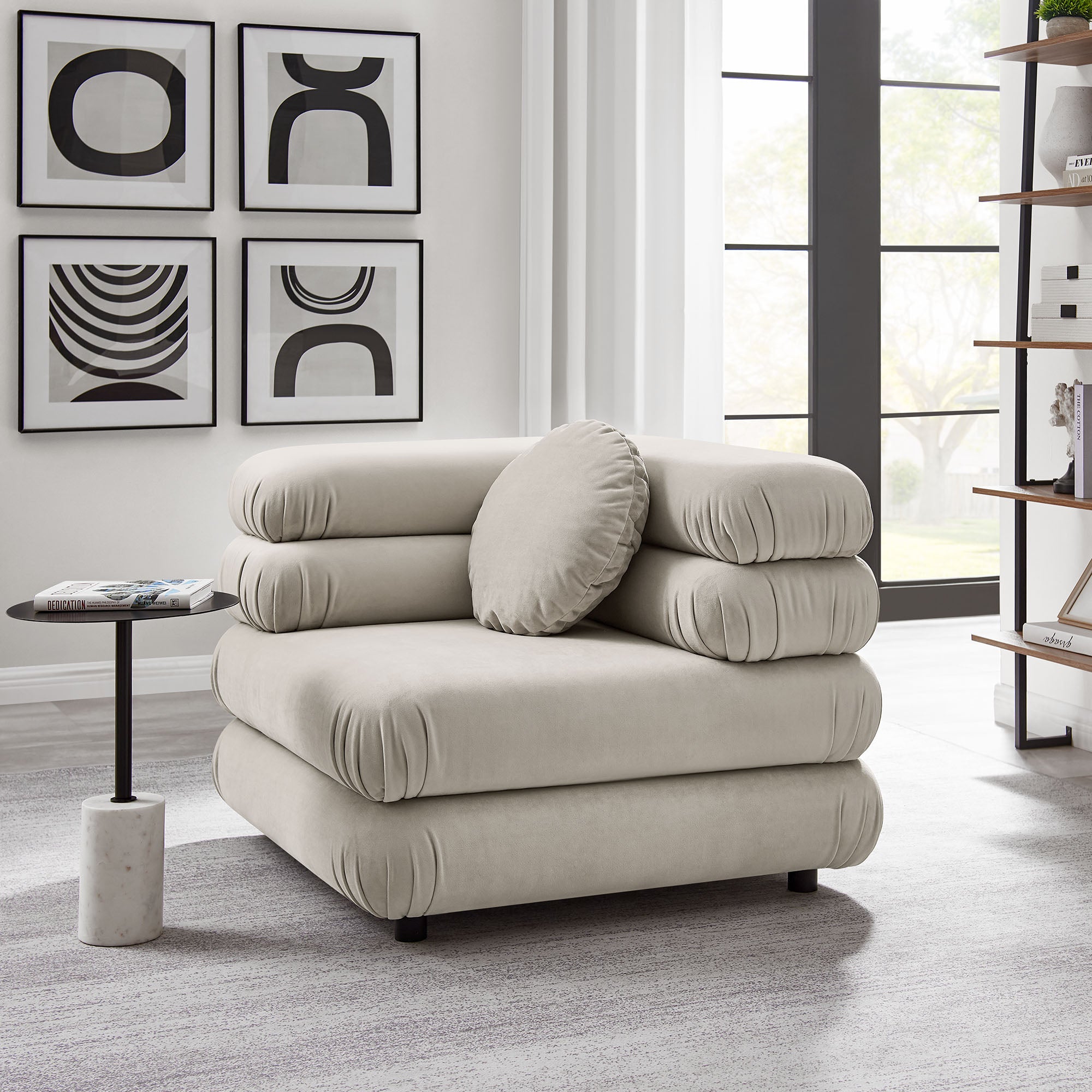 Jubilee Modular Performance Velvet Corner Chair view 2