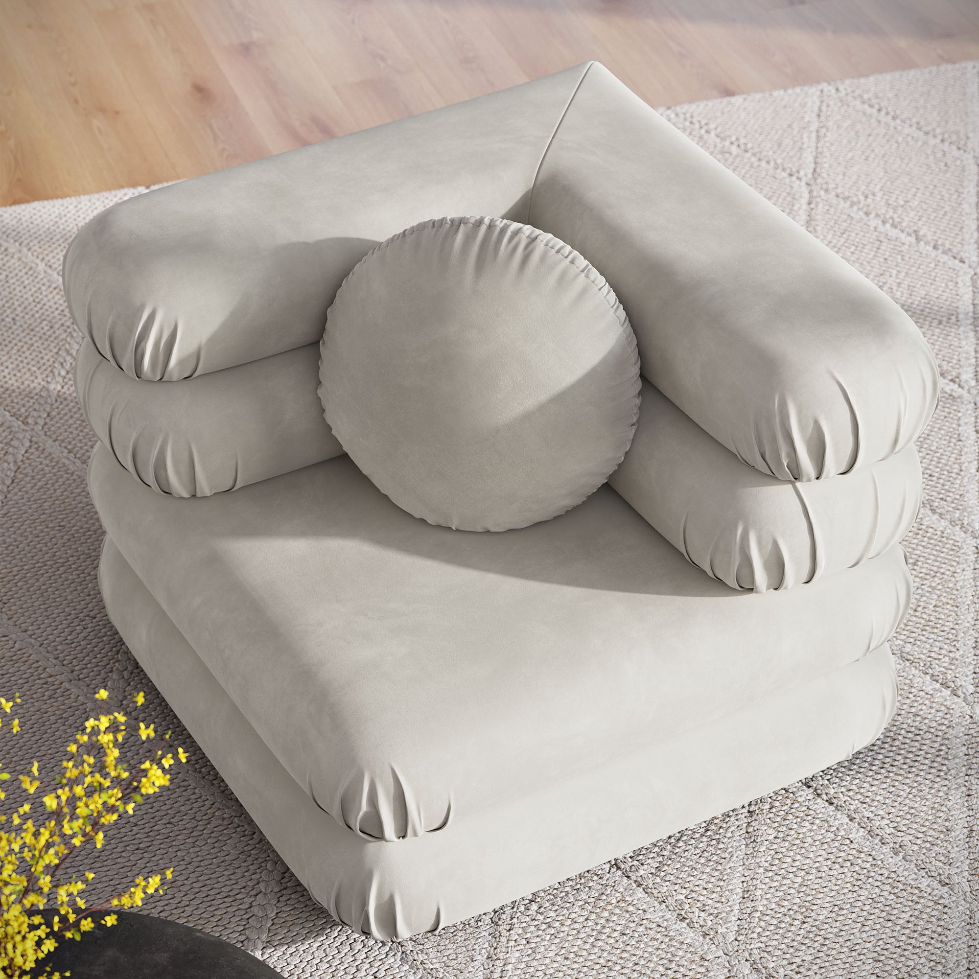 Jubilee Modular Performance Velvet Corner Chair view 6