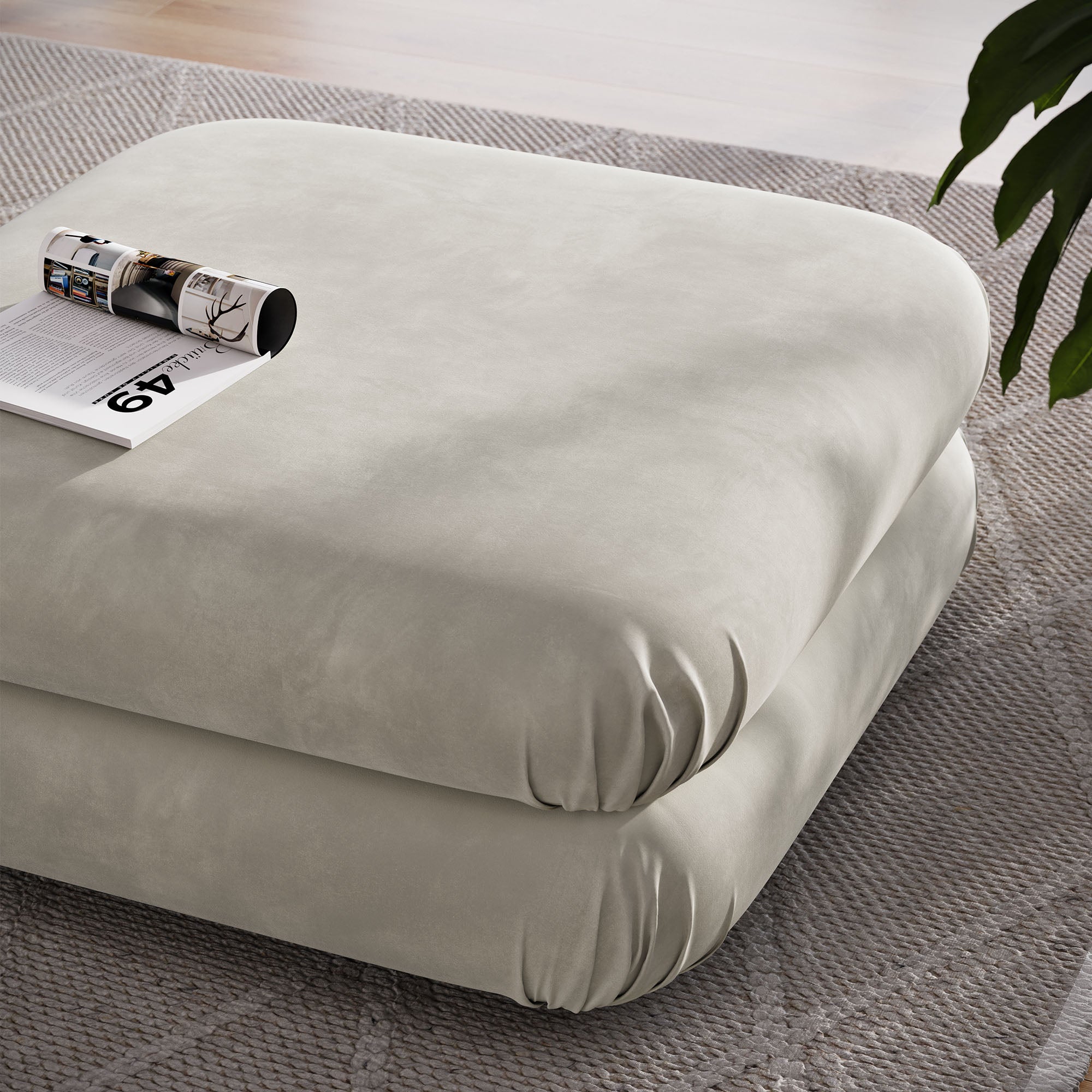 Jubilee Modular Performance Velvet Ottoman view 6