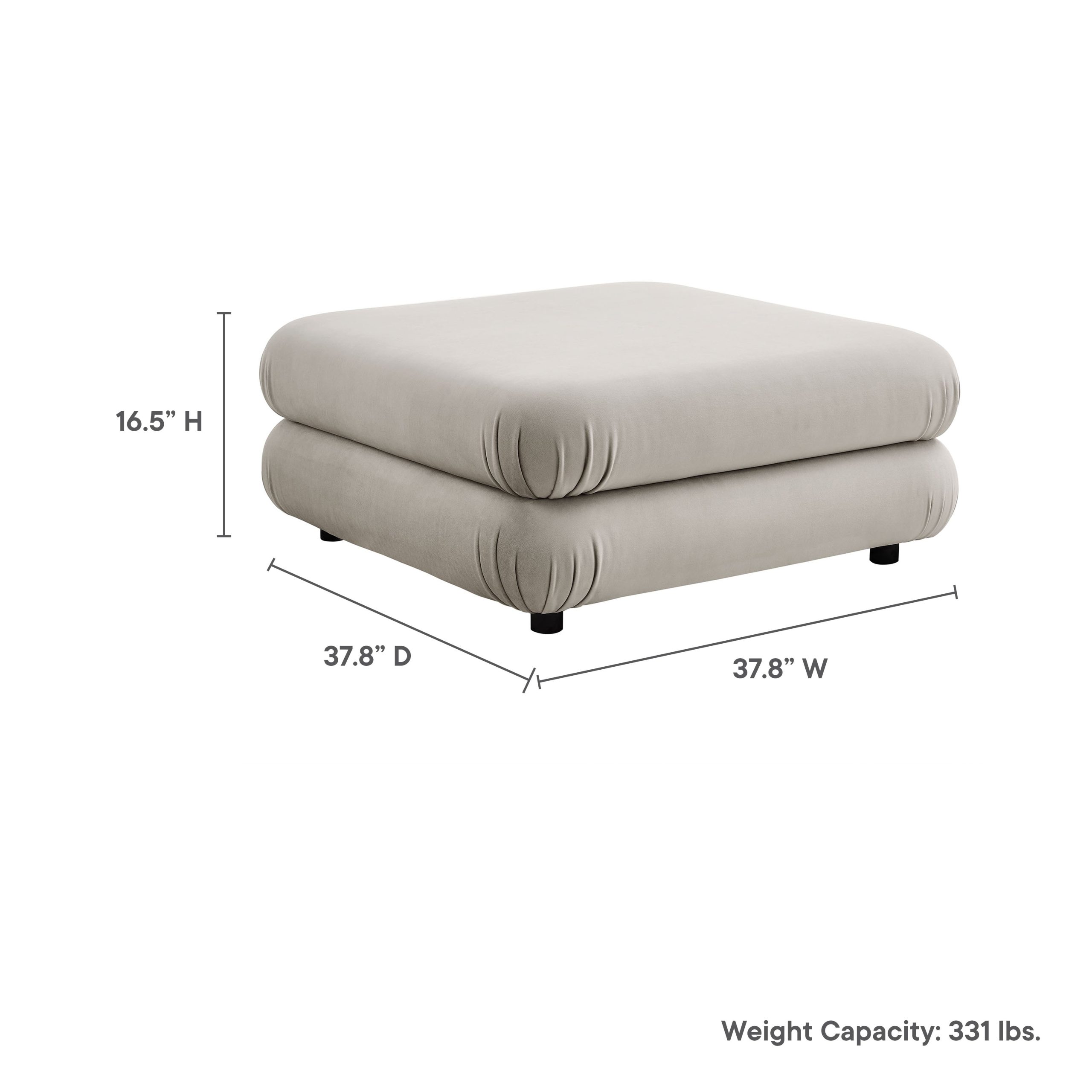 Jubilee Modular Performance Velvet Ottoman view 4