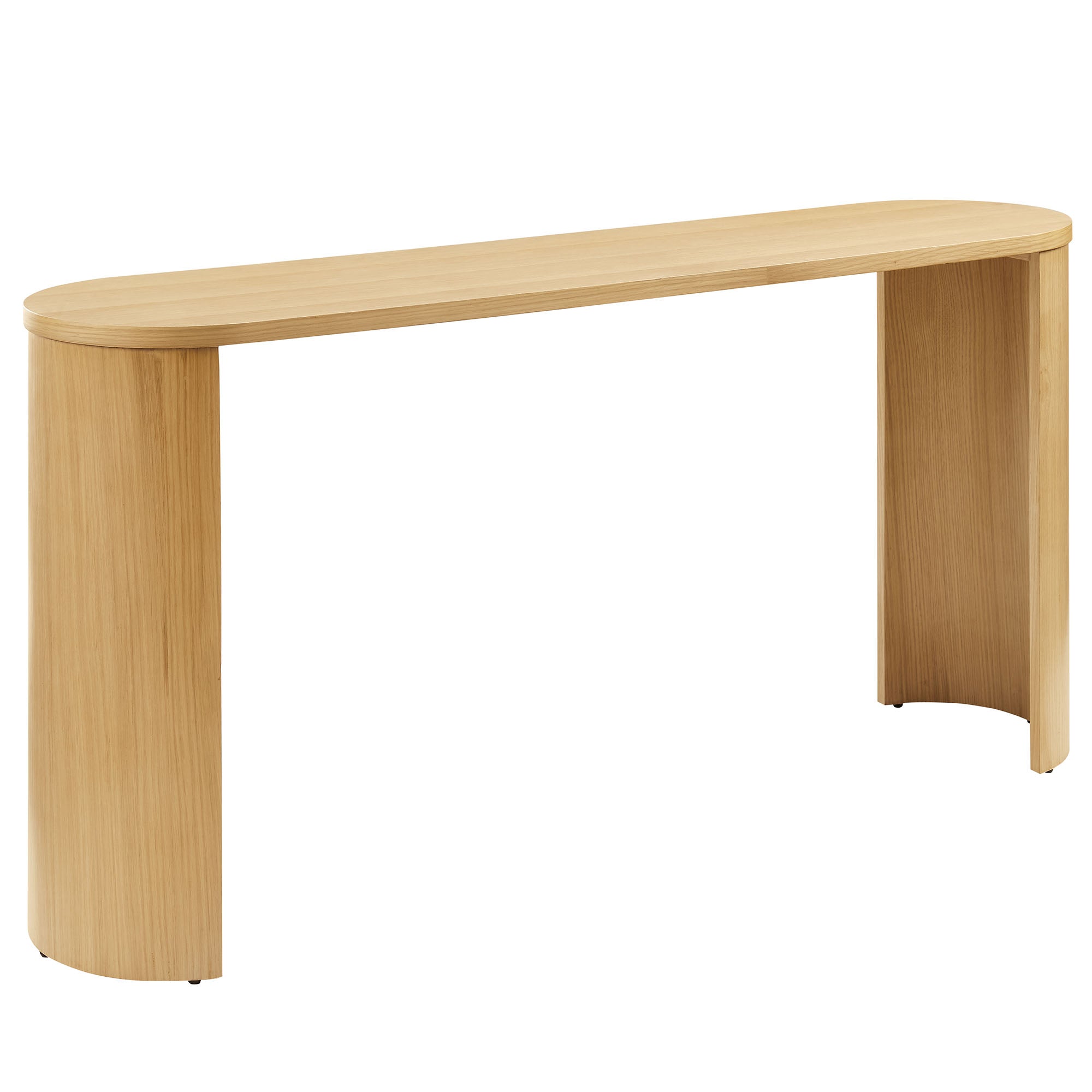 Aspect Oval Wood Entryway Console Table view 3