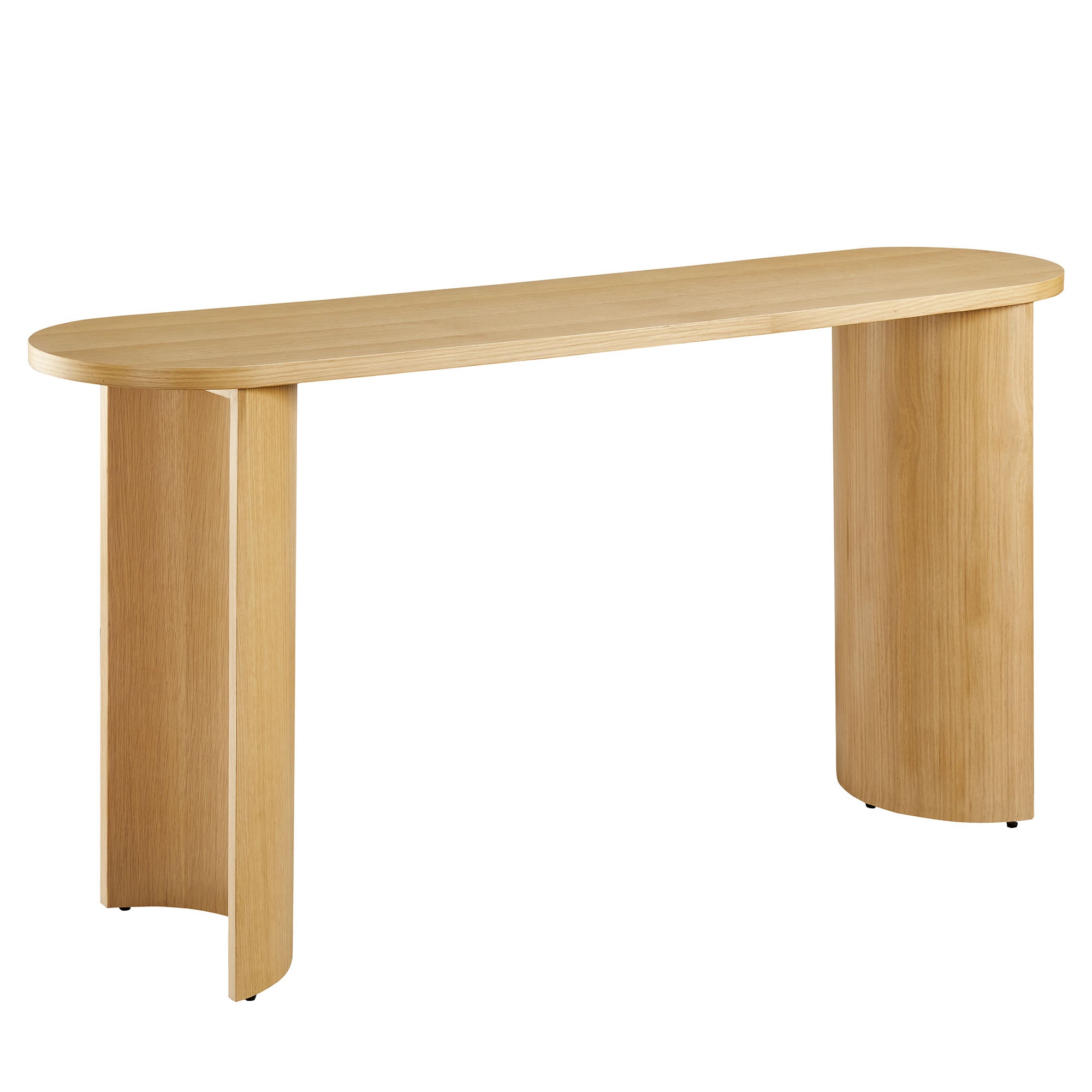 Aspect Oval Wood Entryway Console Table view 6
