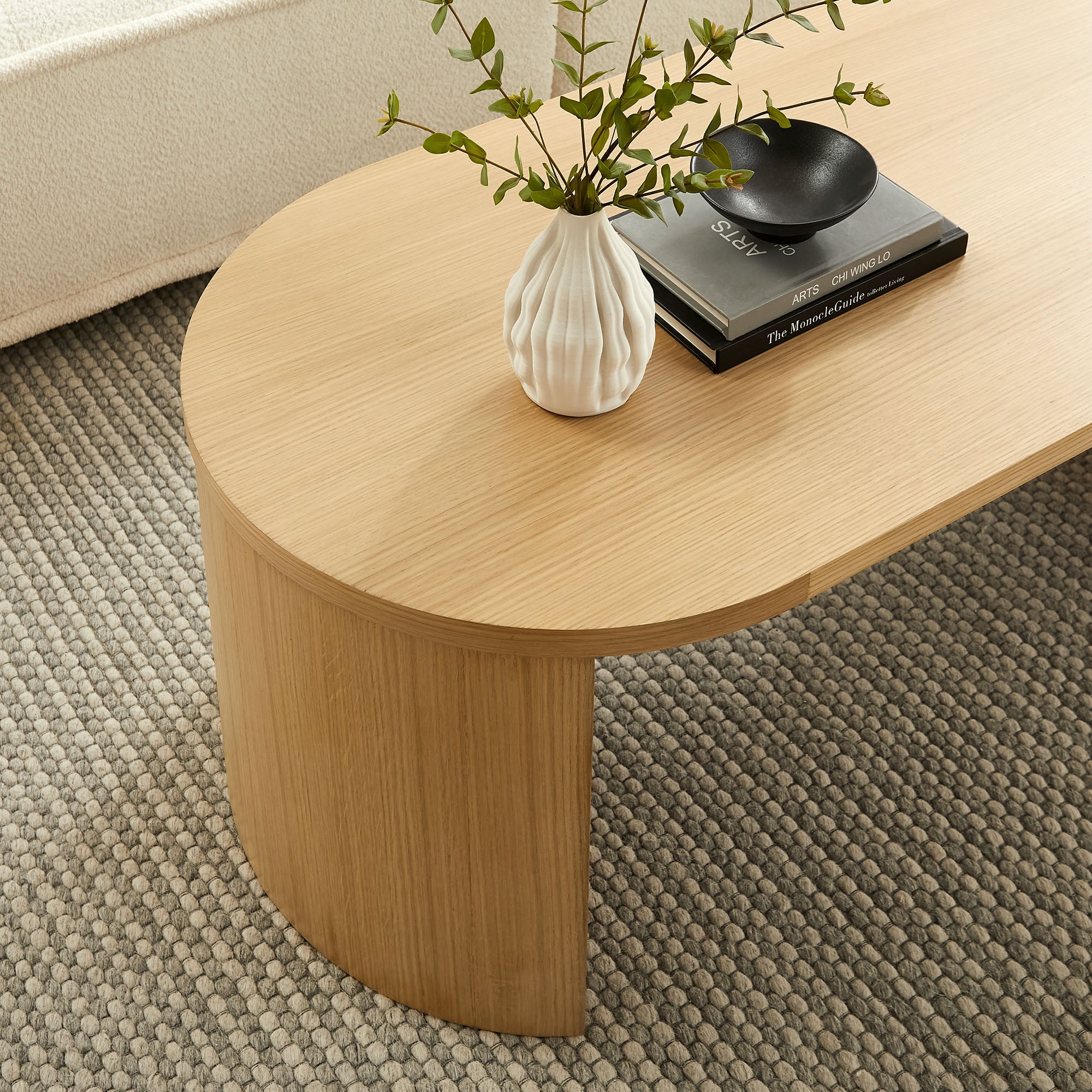 Aspect Oval Wood Coffee Table view 5