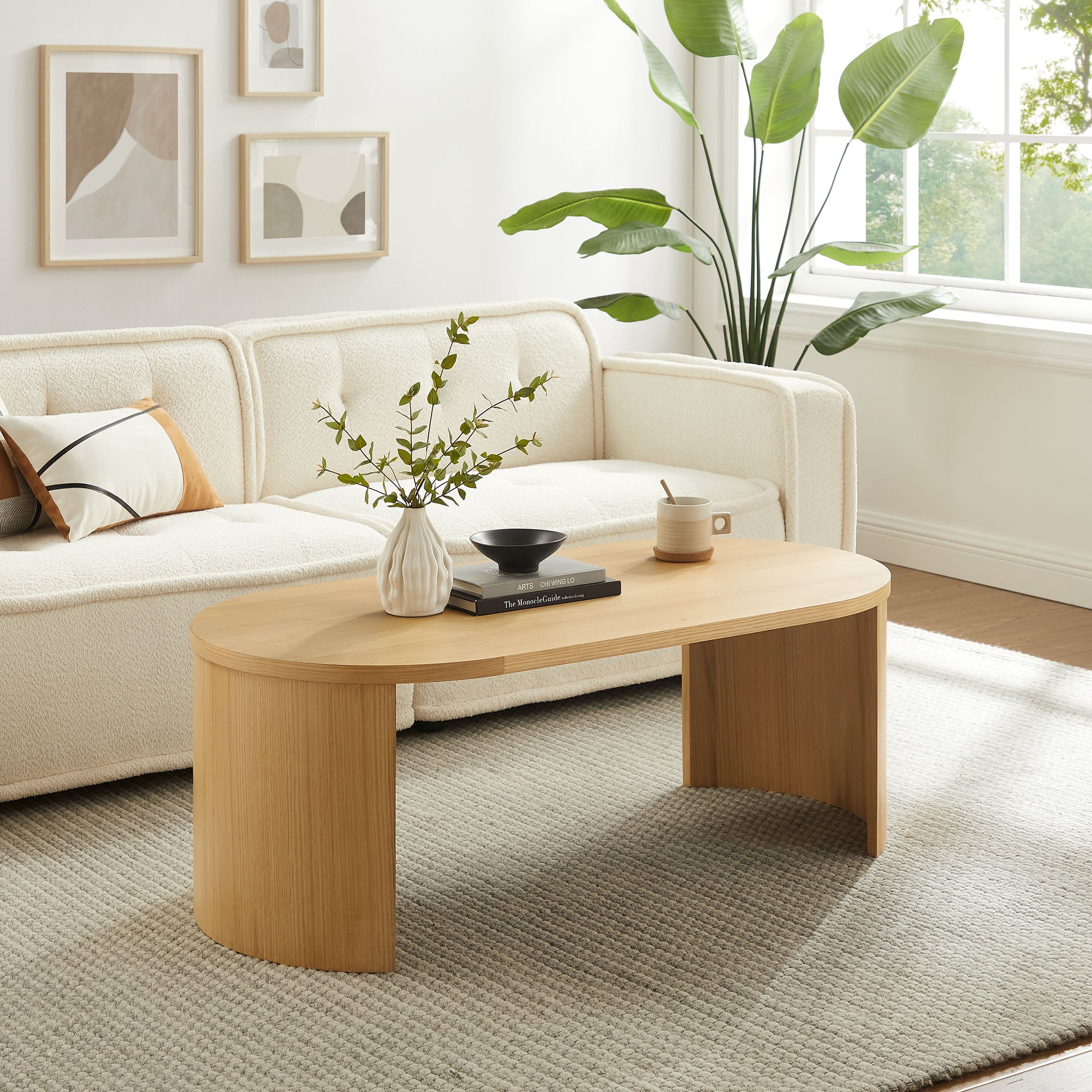 Aspect Oval Wood Coffee Table view 2