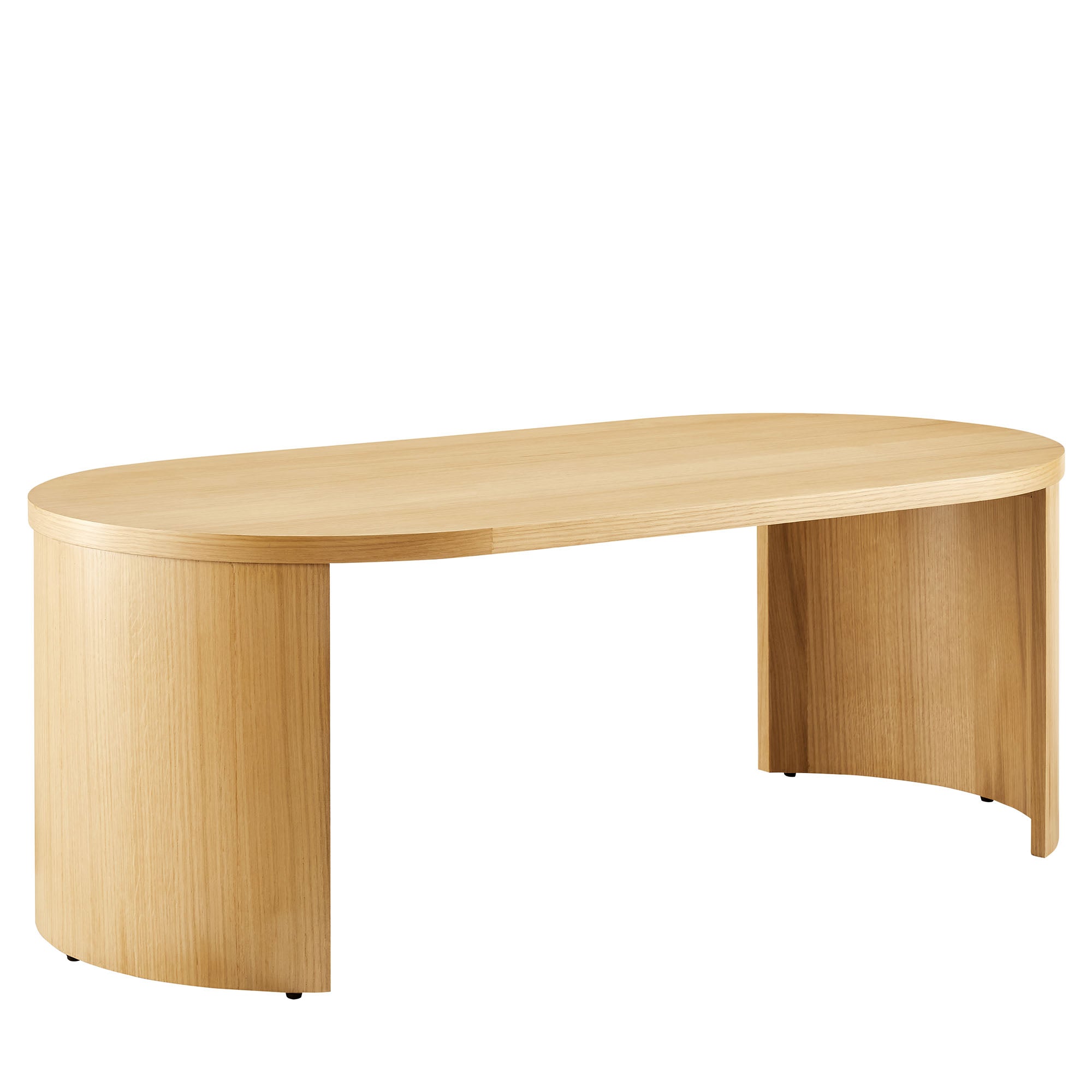 Aspect Oval Wood Coffee Table view 1