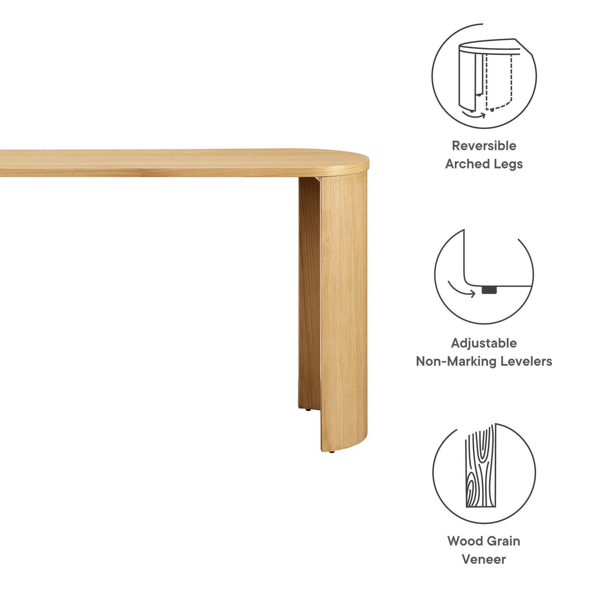 Aspect Oval Wood Entryway Console Table view 1
