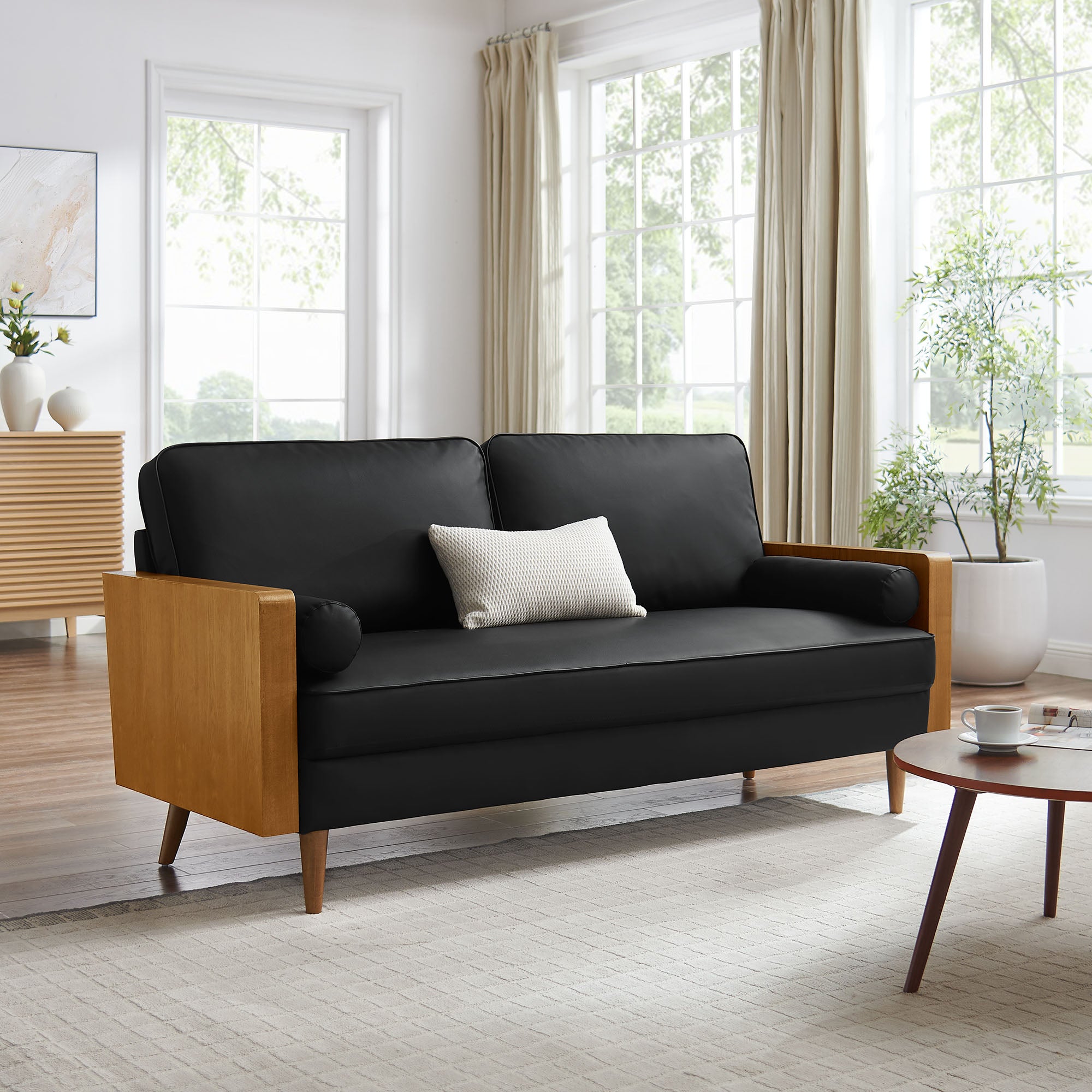Kellan Vegan Leather Sofa - Image 10