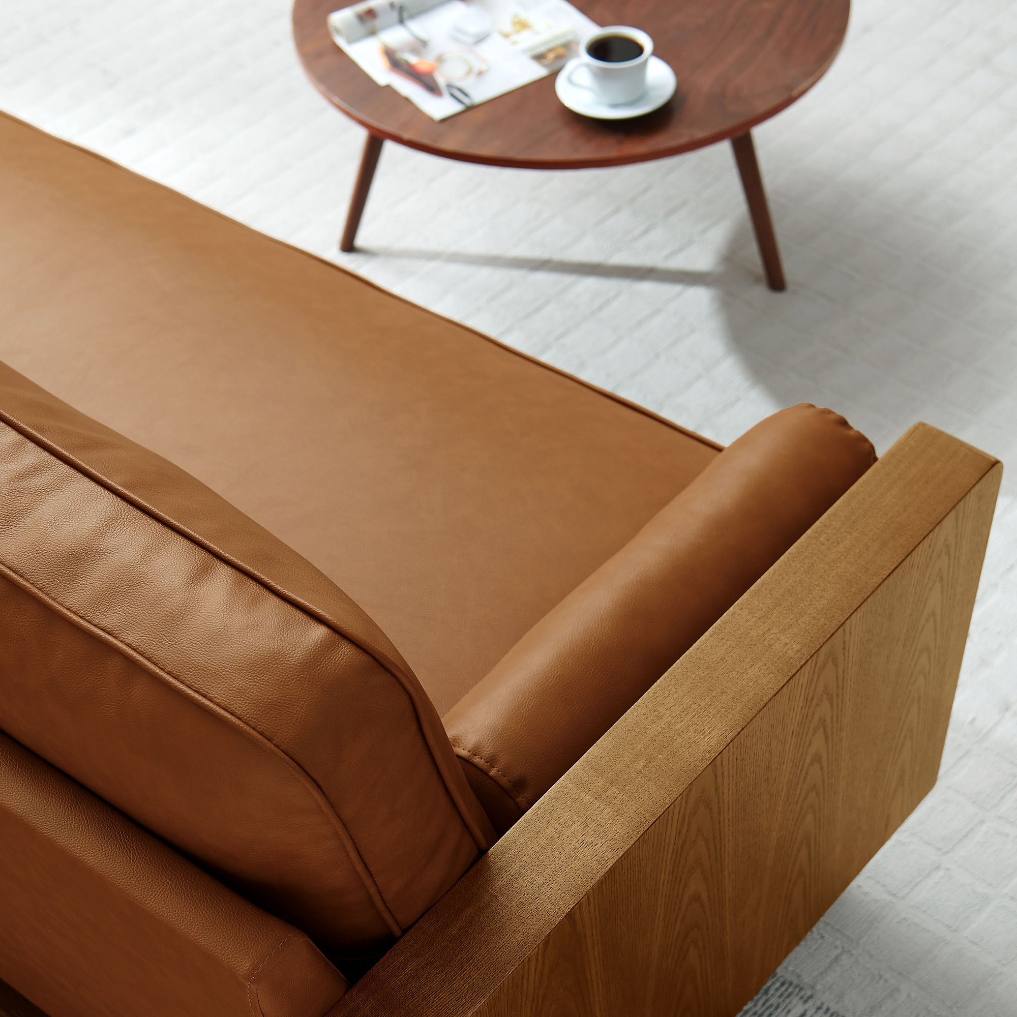 Kellan Vegan Leather Sofa view 5