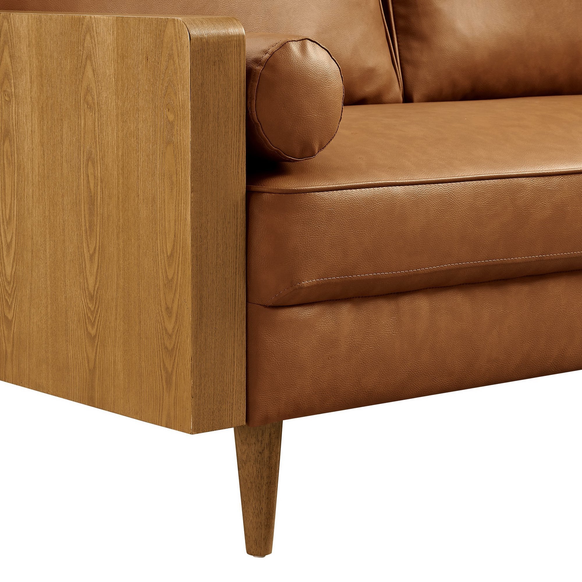 Kellan Vegan Leather Loveseat - Image 9
