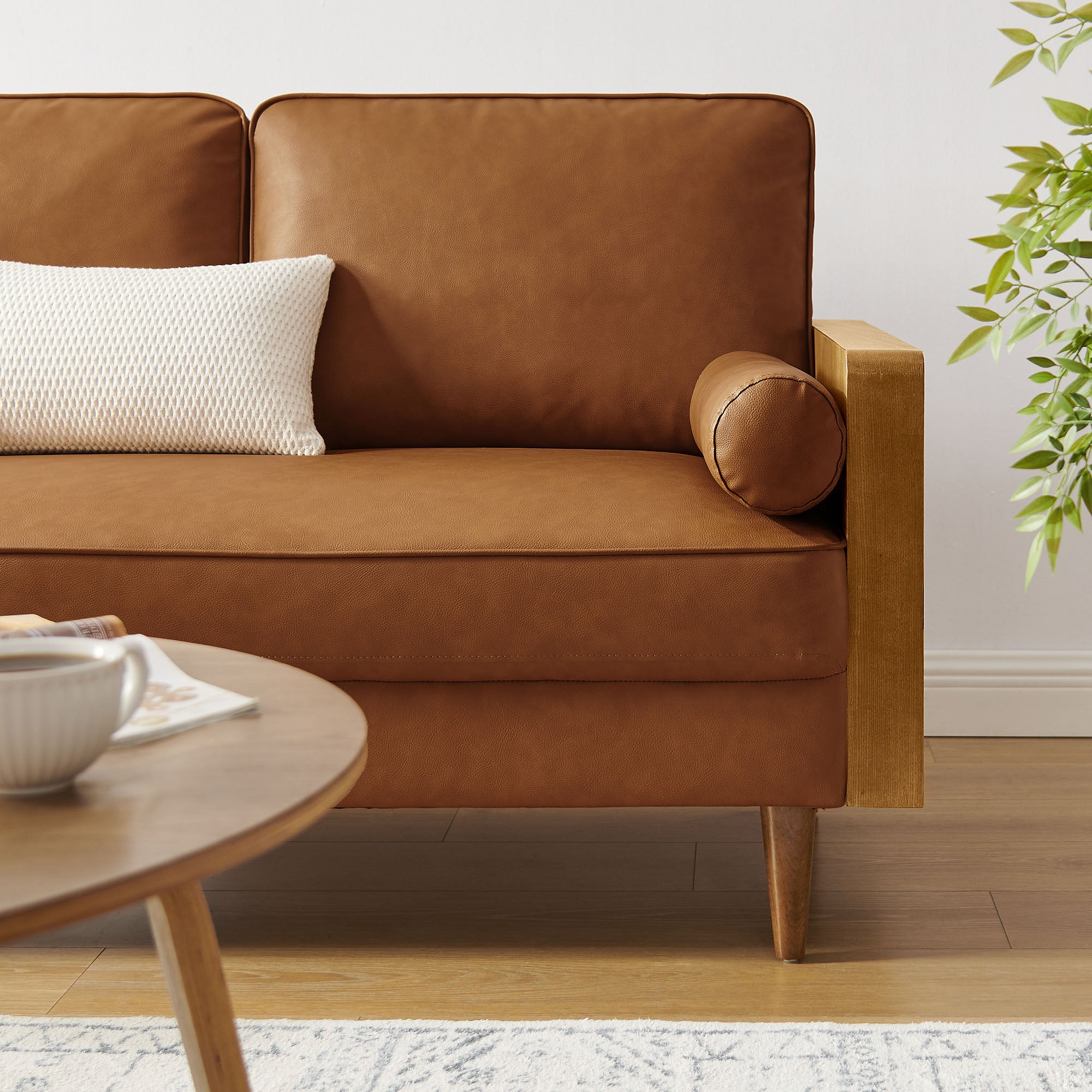 Kellan Vegan Leather Loveseat view 5
