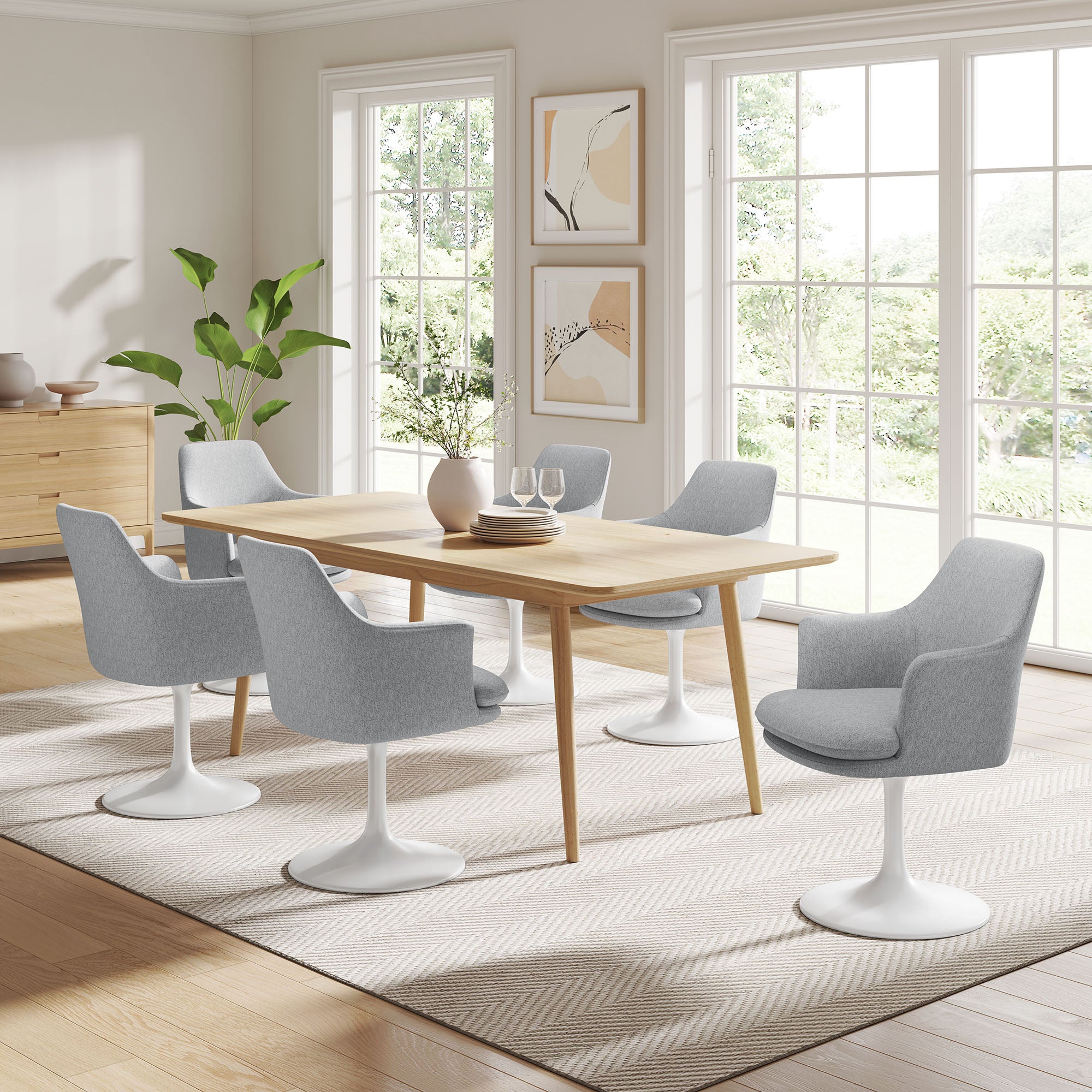 Lippa Swivel Dining Armchair view 2