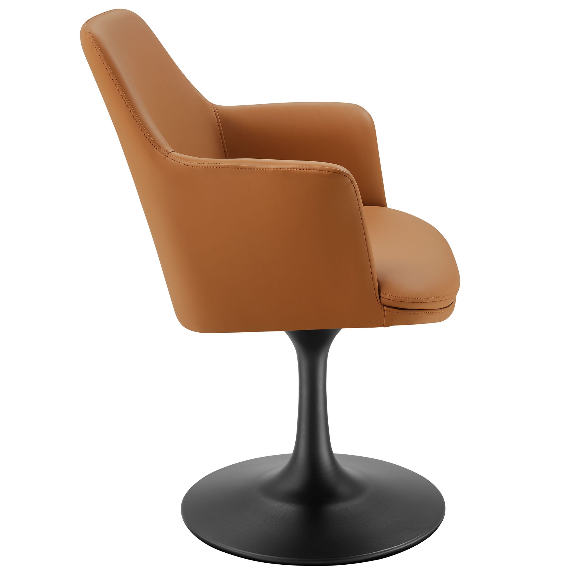 Lippa Swivel Dining Vegan Leather Armchair view 7