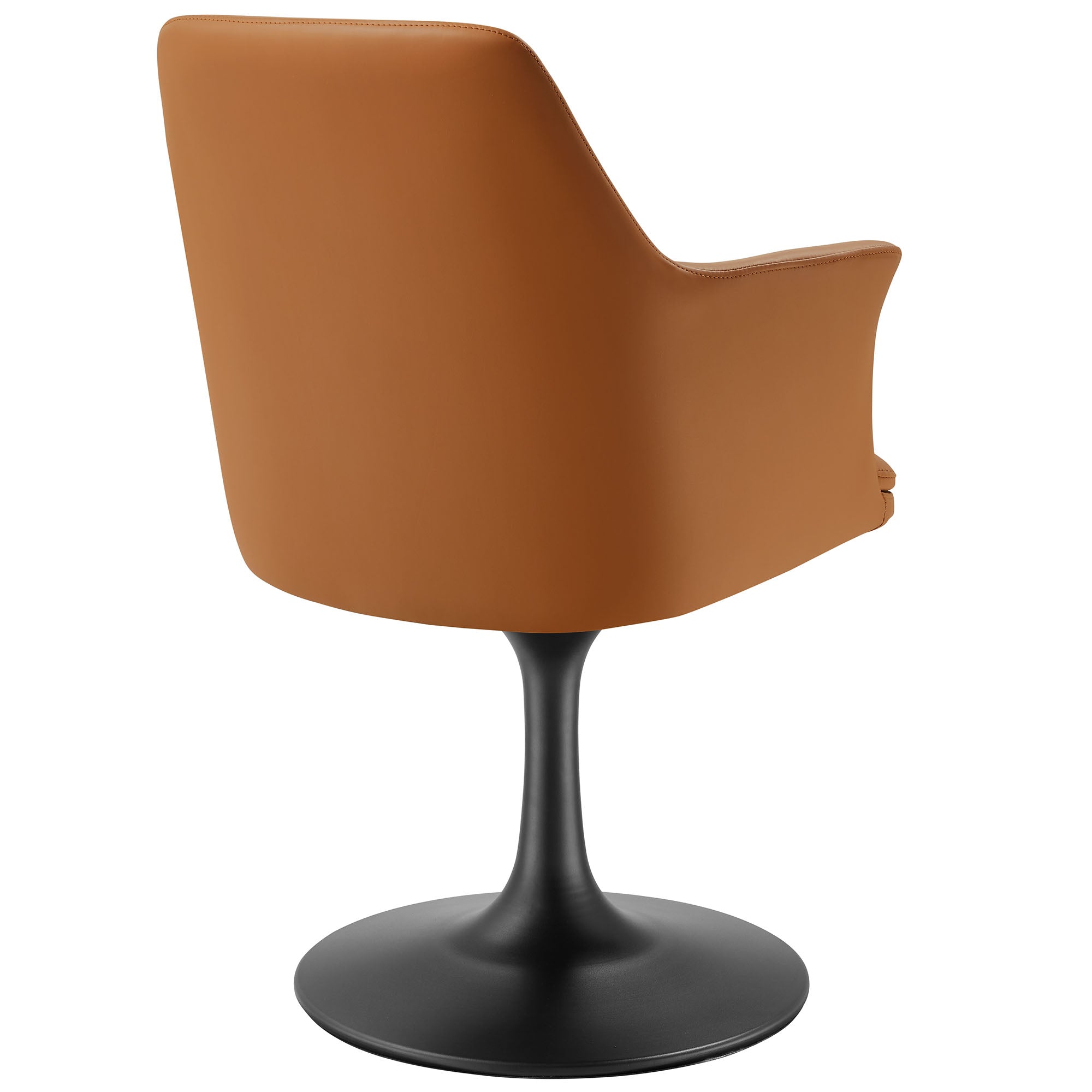 Lippa Swivel Dining Vegan Leather Armchair view 8
