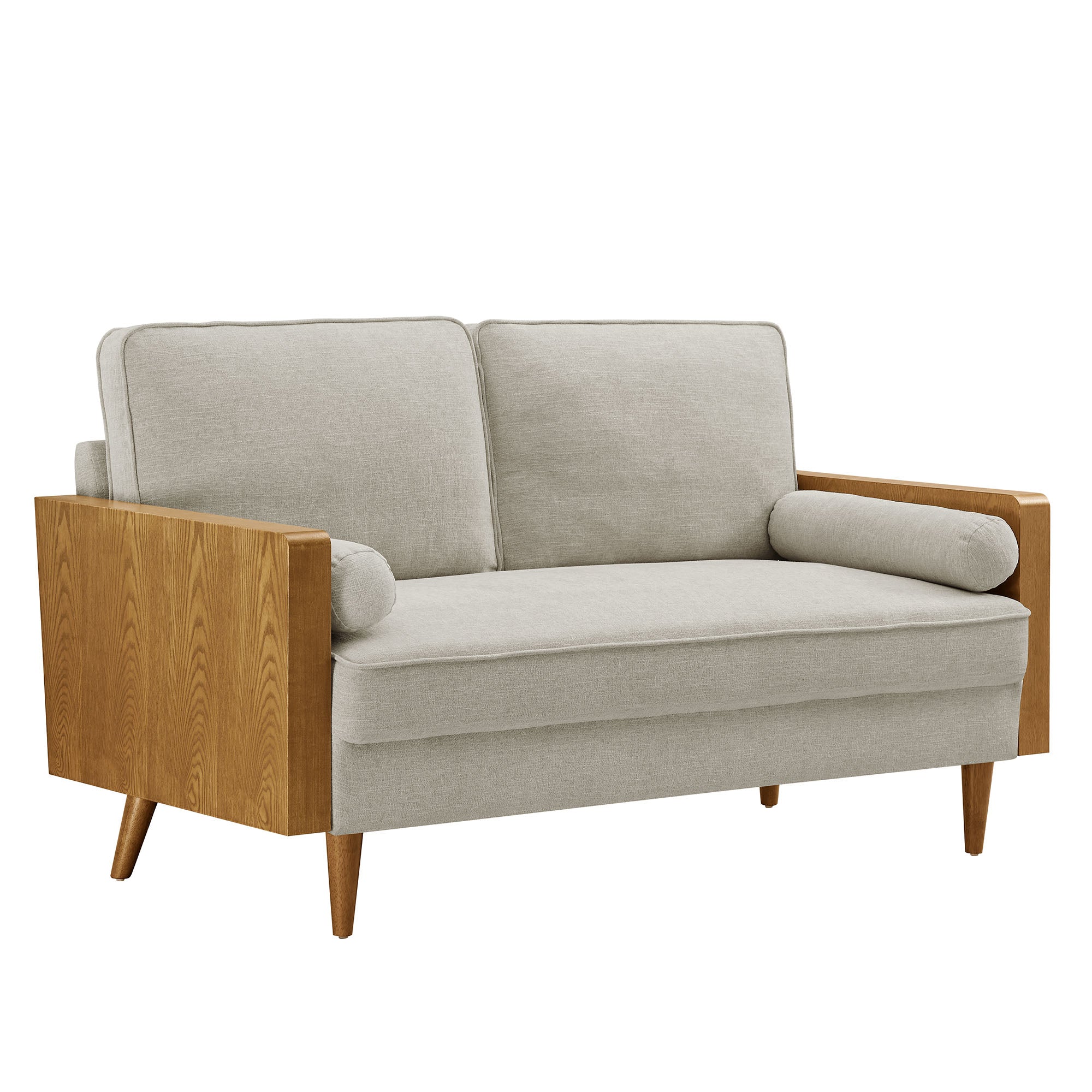 Kellan Heathered Weave Fabric Loveseat view 1