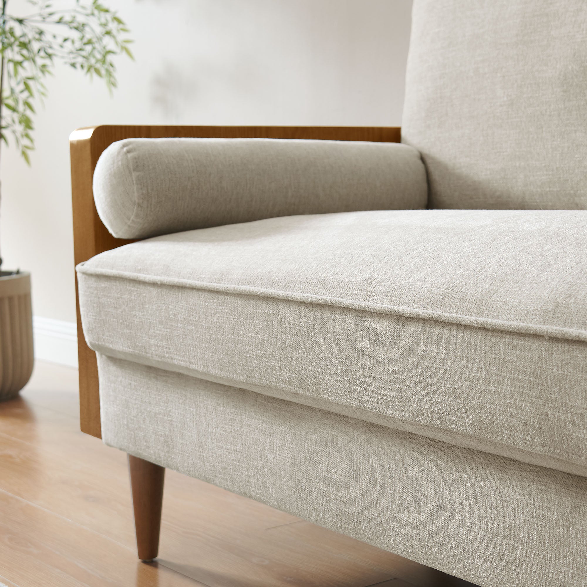 Kellan Heathered Weave Fabric Loveseat view 5
