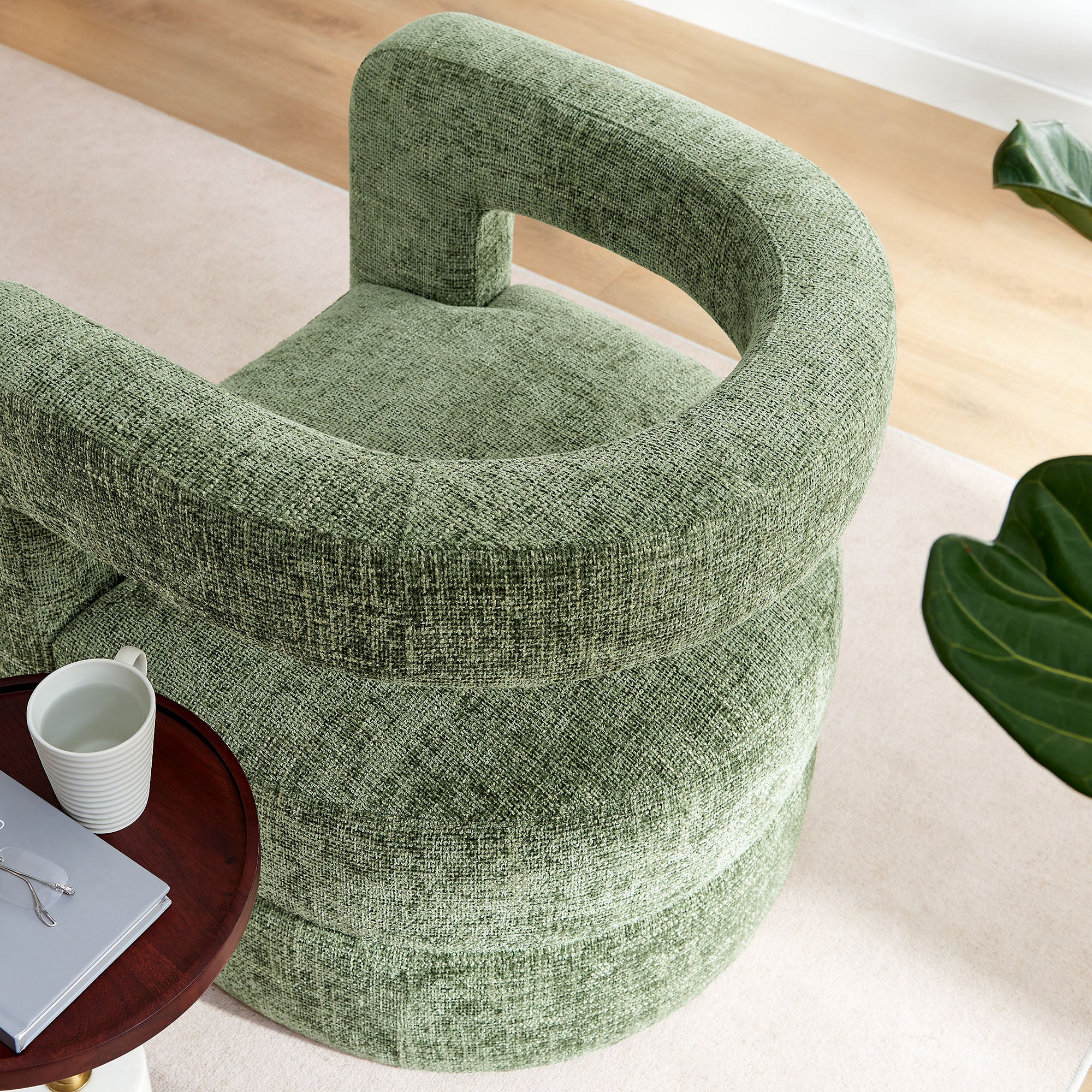 Jaylin Upholstered Chenille Accent Chair view 6