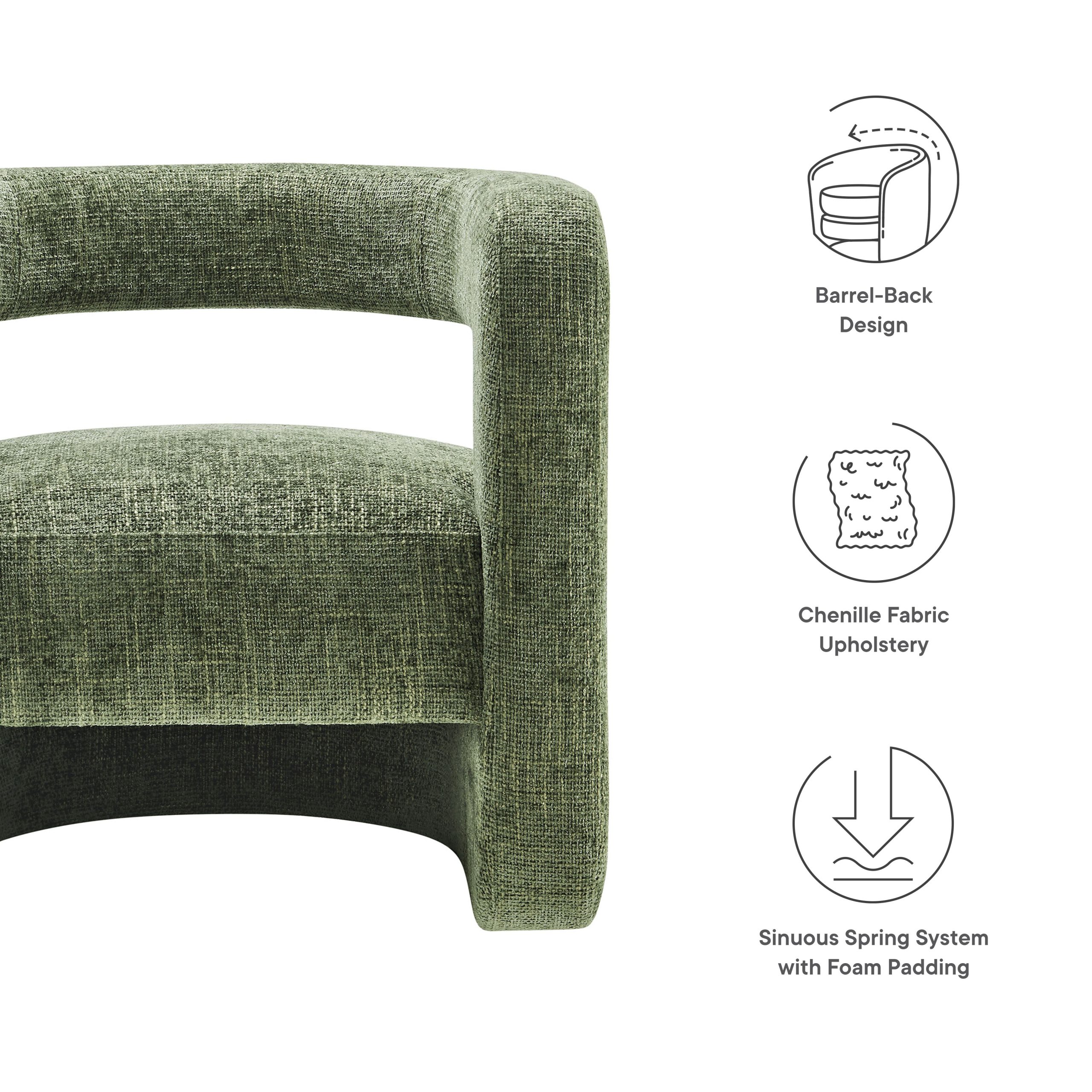 Jaylin Upholstered Chenille Accent Chair view 4