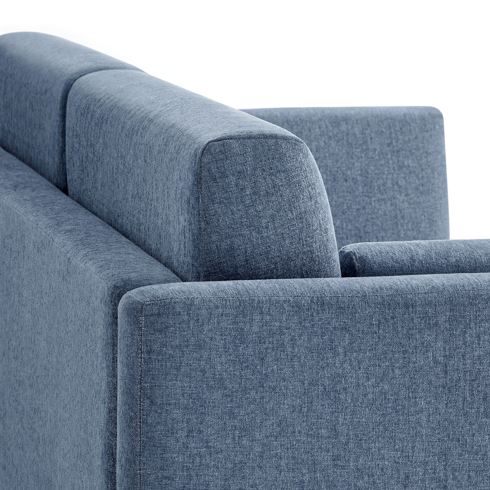 Linden Upholstered Heathered Chenille Sofa - Image 9