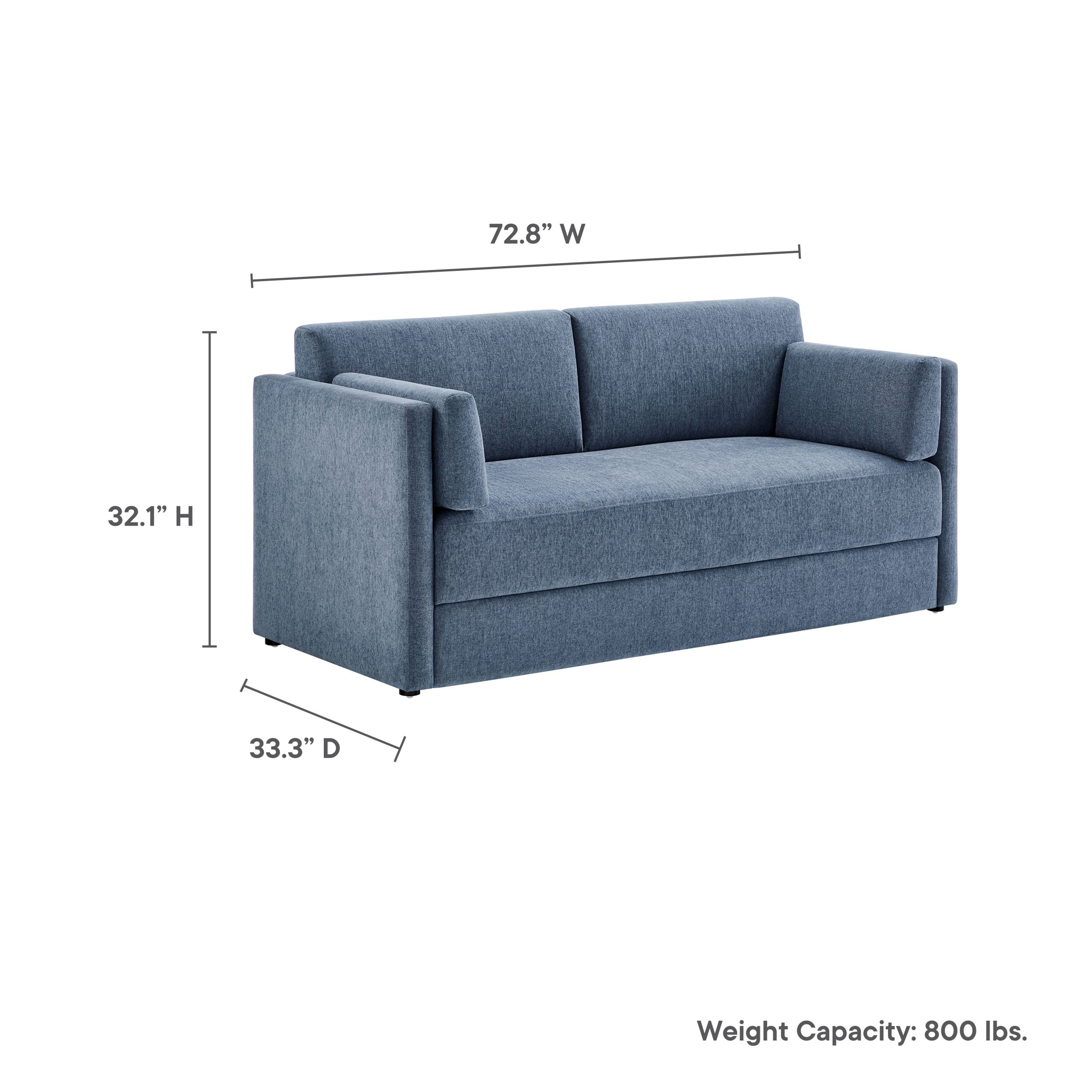 Linden Upholstered Heathered Chenille Sofa view 4