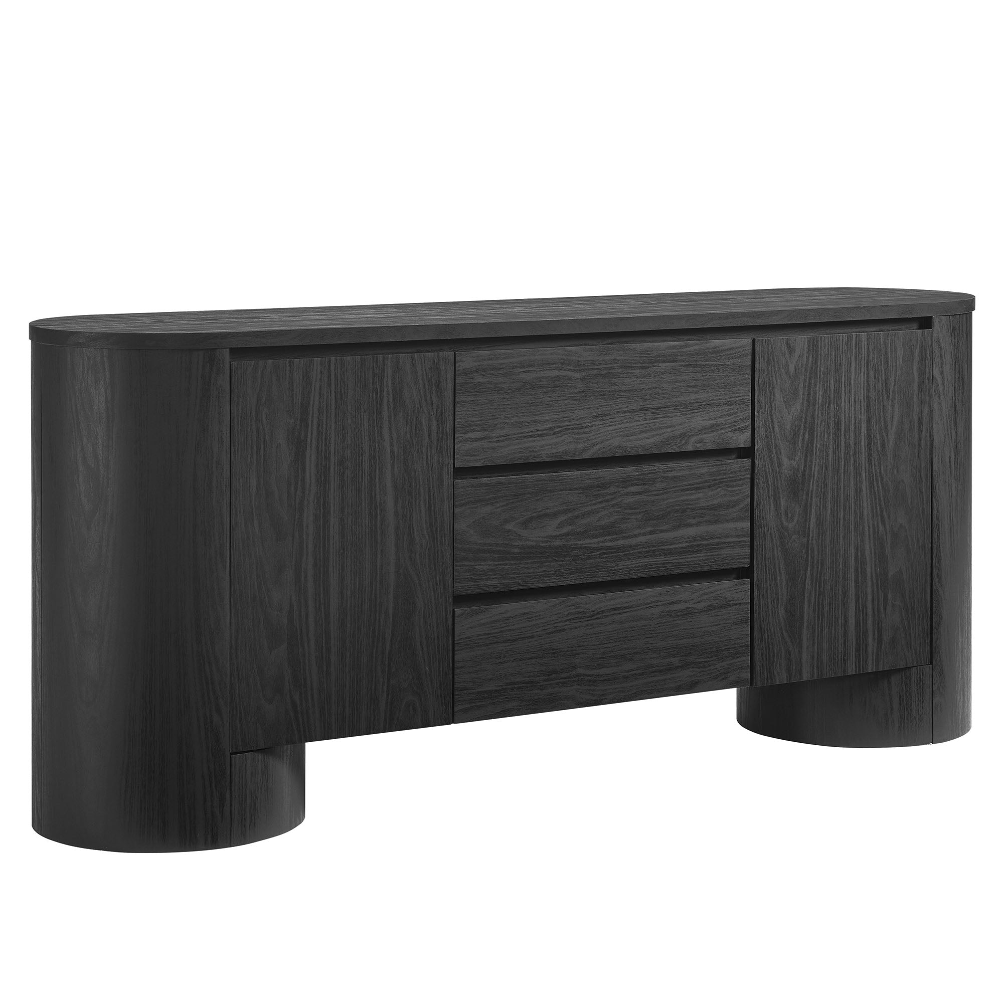 Duval 71″ Rounded Sideboard Storage Cabinet view 1