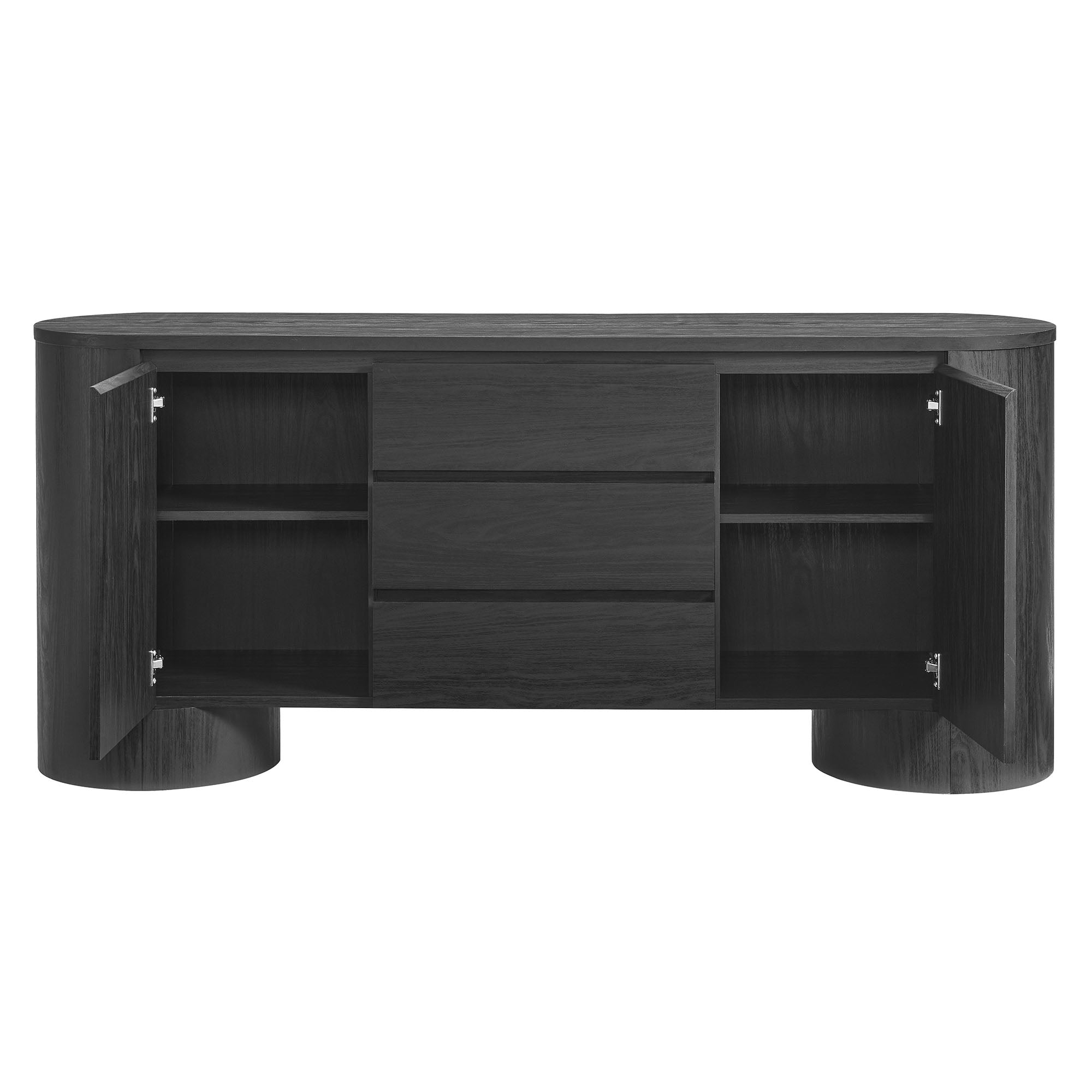 Duval 71" Rounded Sideboard Storage Cabinet - Image 9