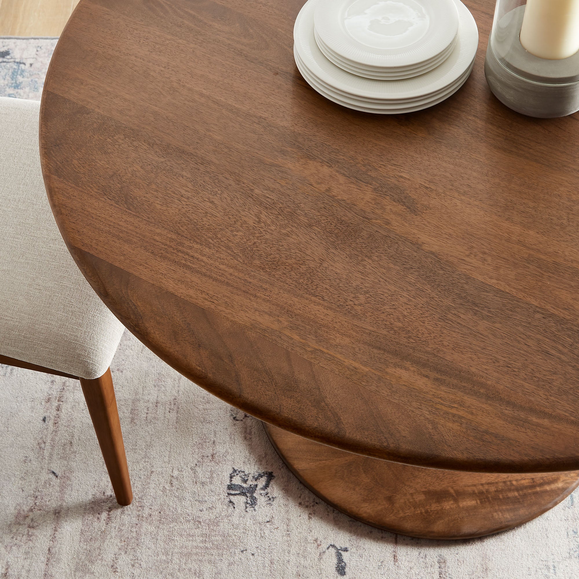 Lippa 48″ Round Solid Wood Dining Table view 5