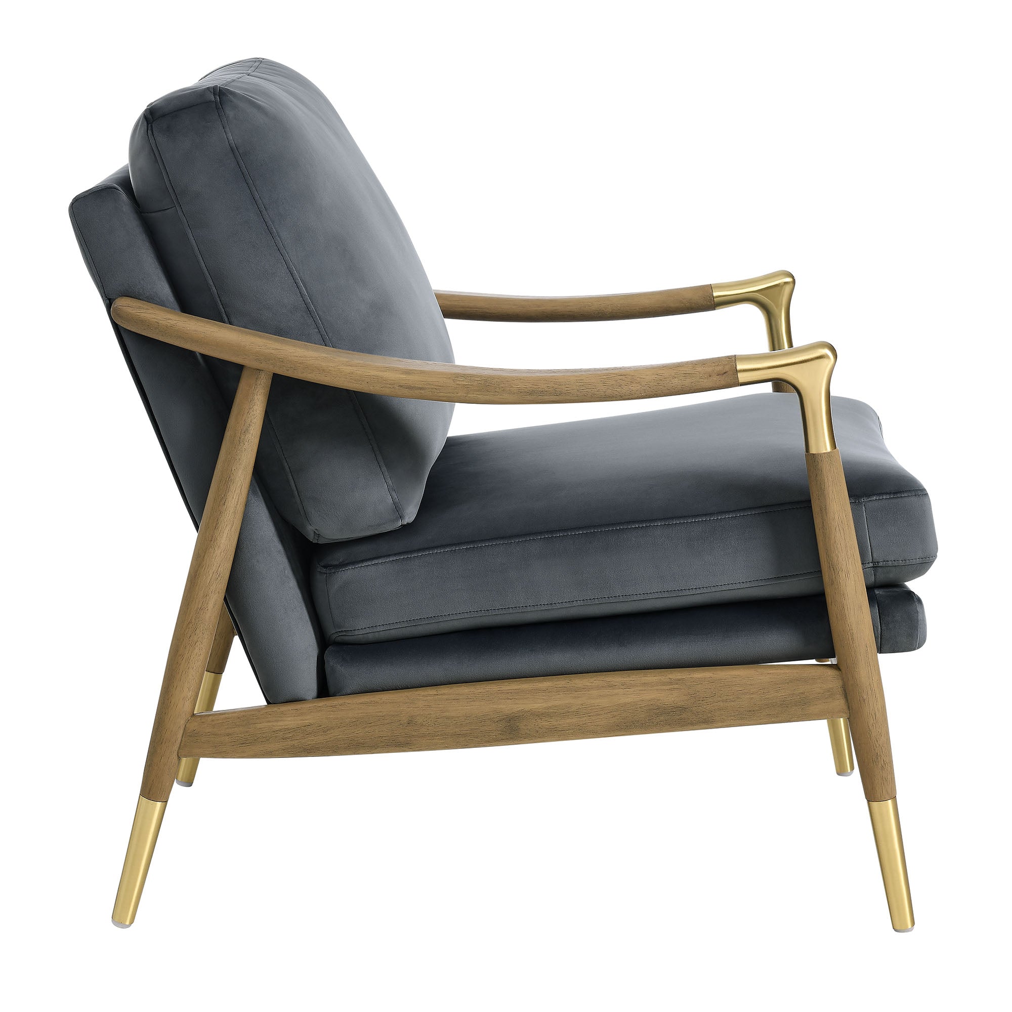 Langford Performance Velvet Accent Armchair view 6