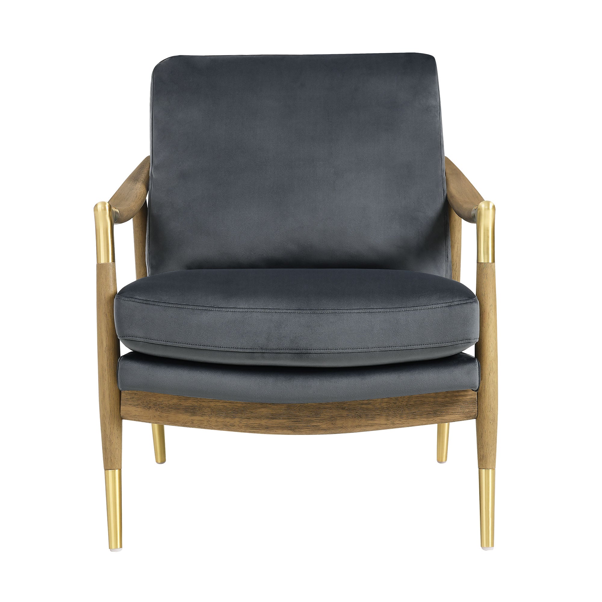 Langford Performance Velvet Accent Armchair view 8