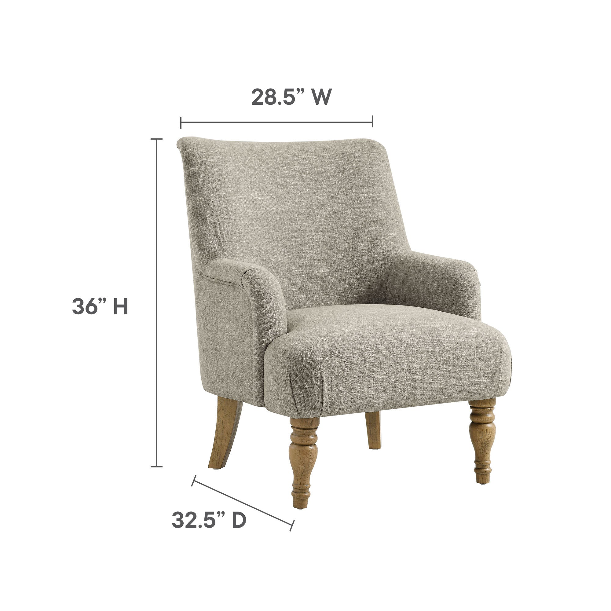 Ellington Fabric Upholstered Accent Armchair view 4