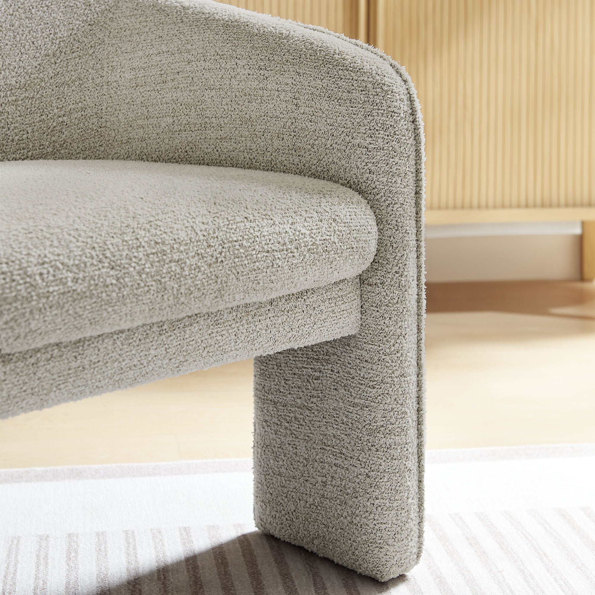 Greer Boucle Fabric Upholstered Accent Armchair view 5