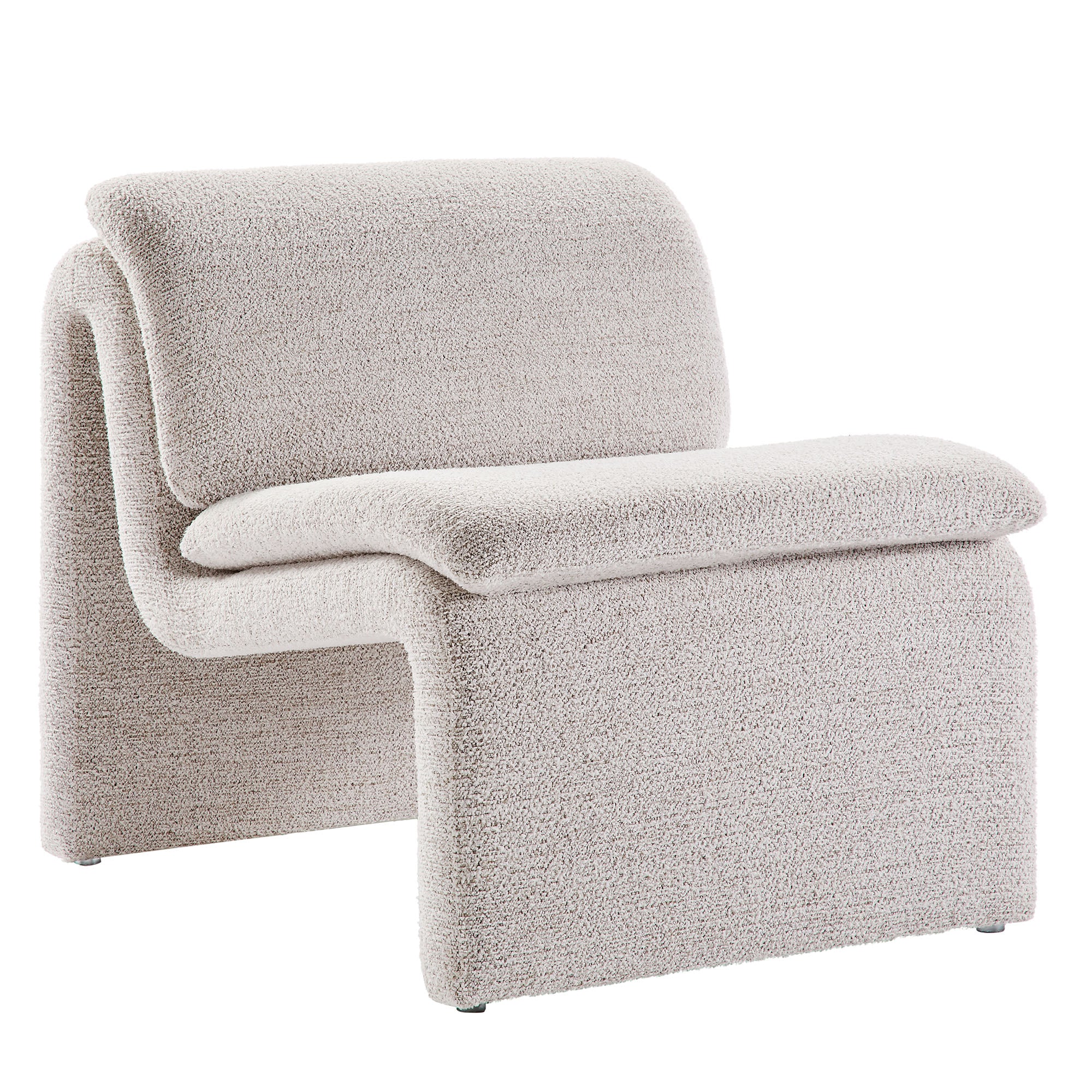 Lume Boucle Upholstered Armless Accent Chair view 1