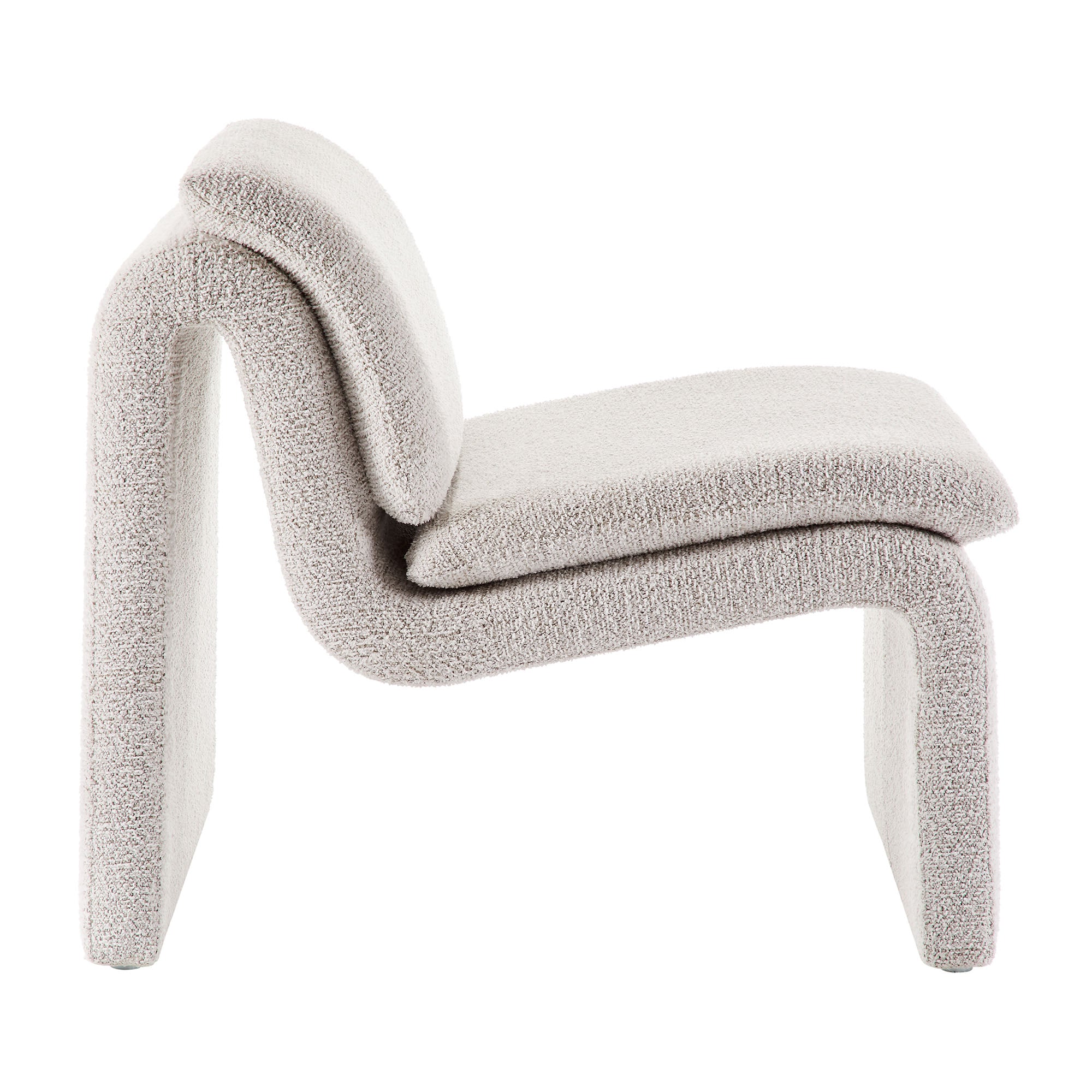 Lume Boucle Upholstered Armless Accent Chair view 4