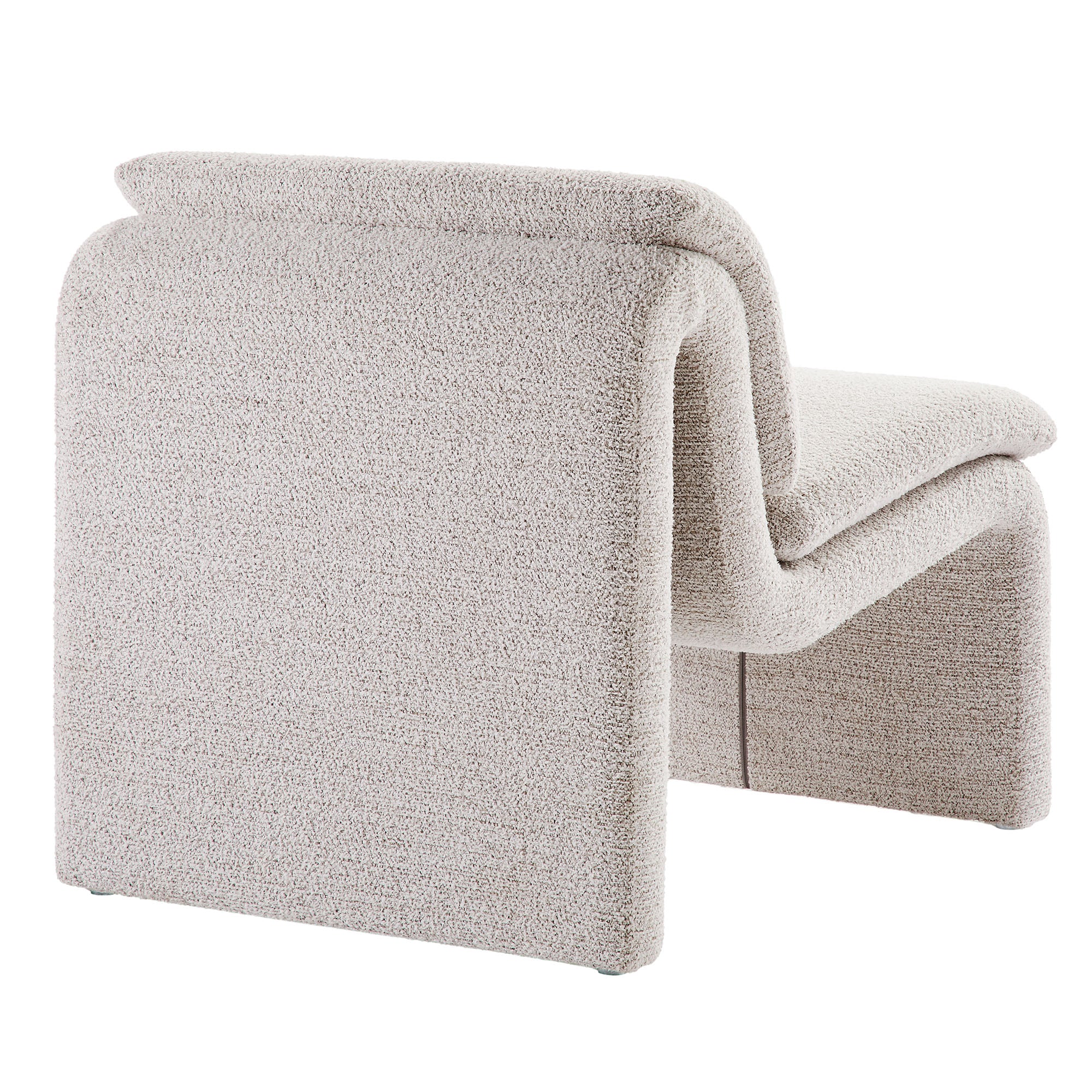 Lume Boucle Upholstered Armless Accent Chair view 5