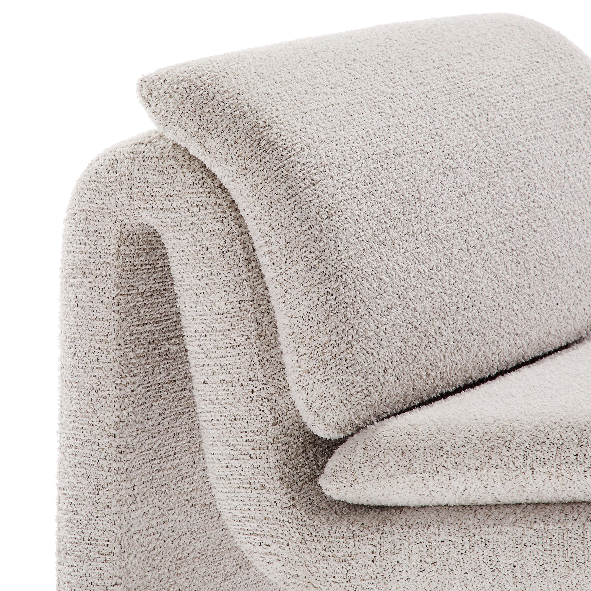 Lume Boucle Upholstered Armless Accent Chair view 7