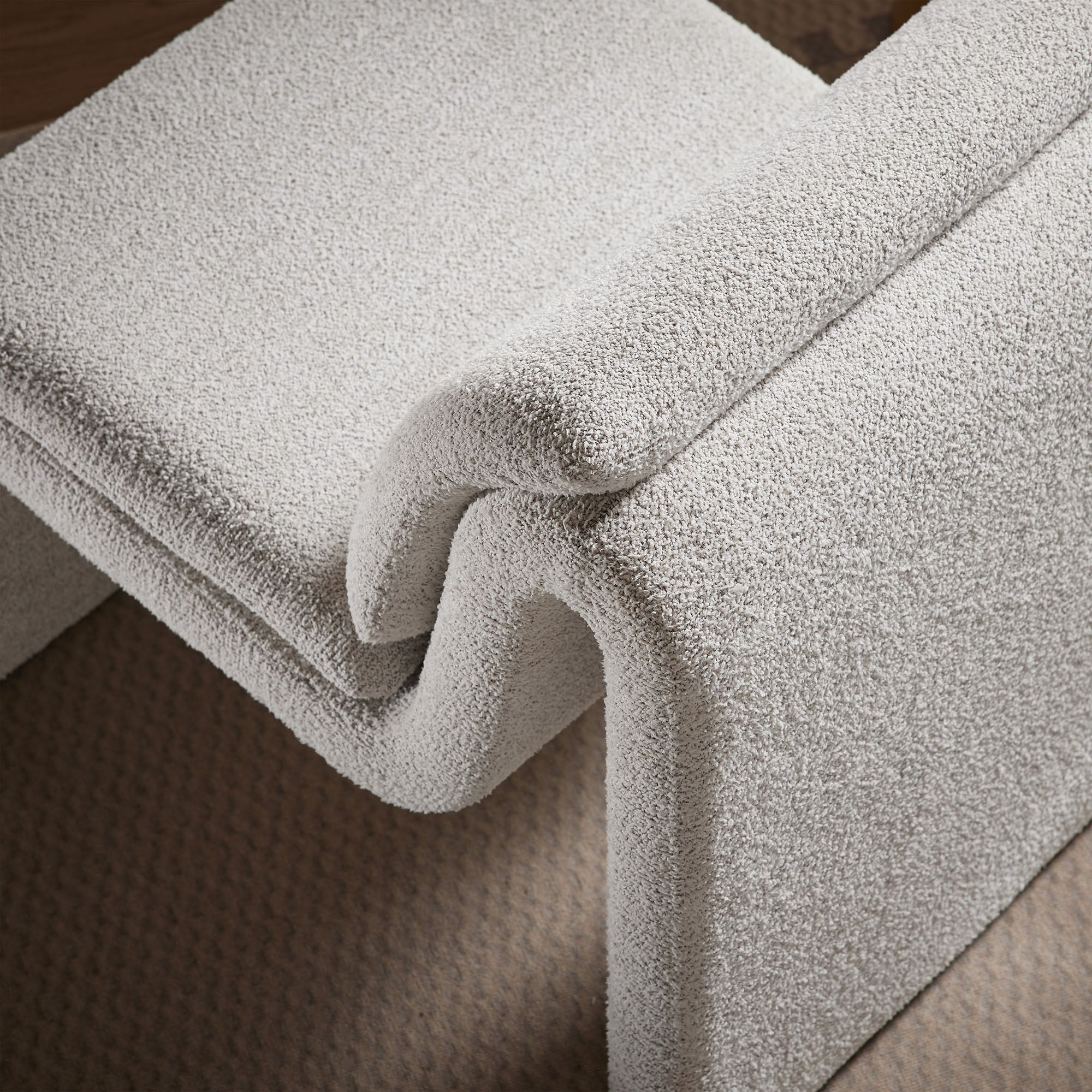 Lume Boucle Upholstered Armless Accent Chair view 8