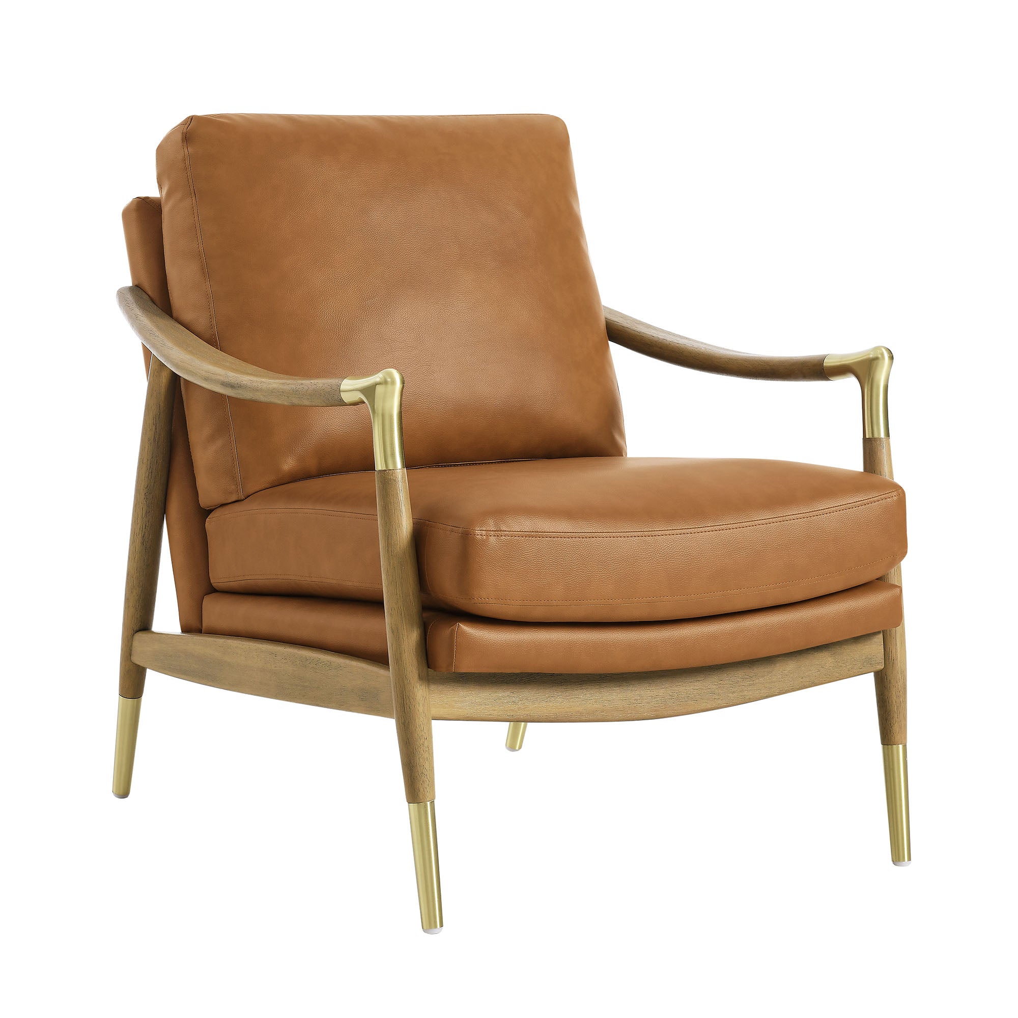 Langford Vegan Leather Accent Armchair view 1