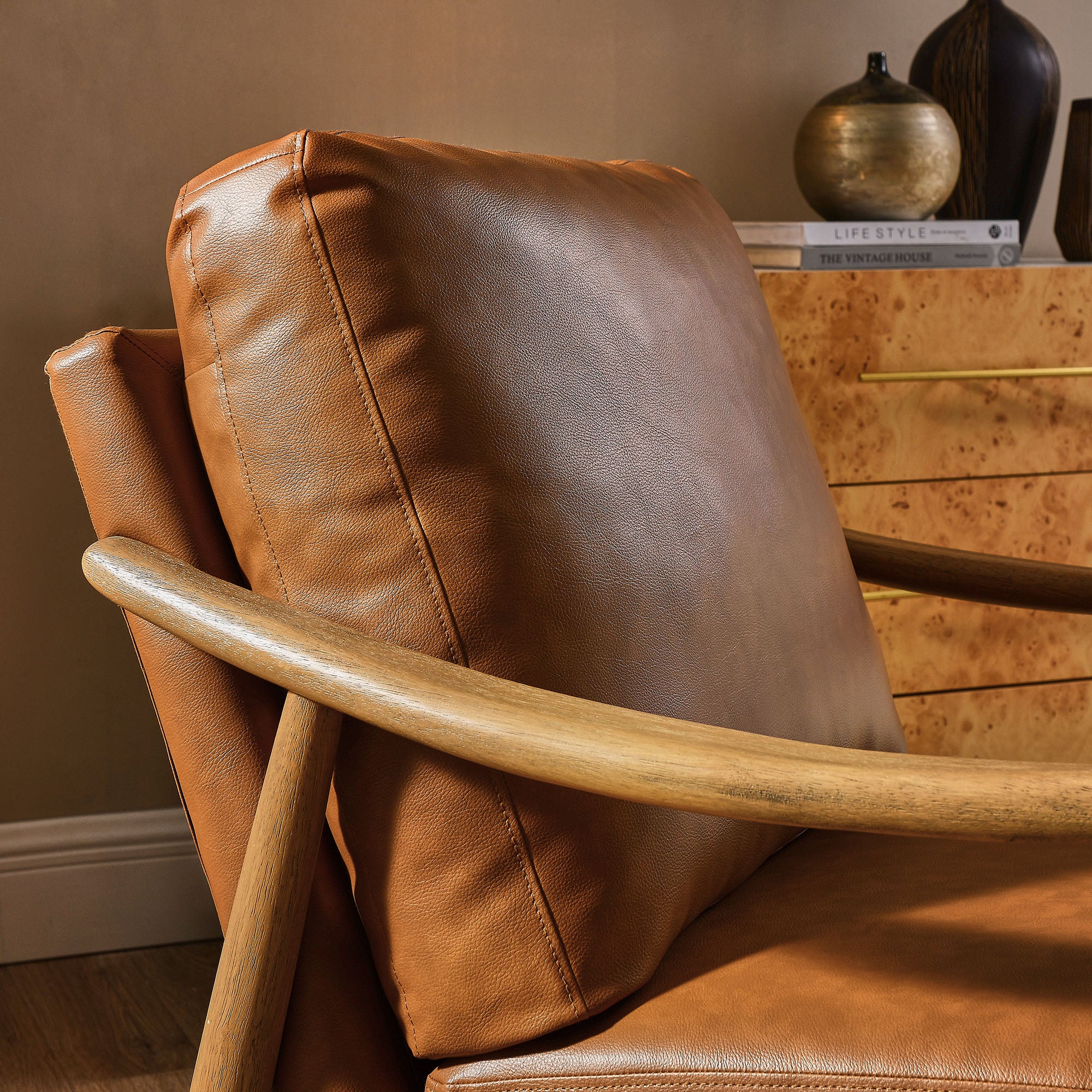 Langford Vegan Leather Accent Armchair view 5