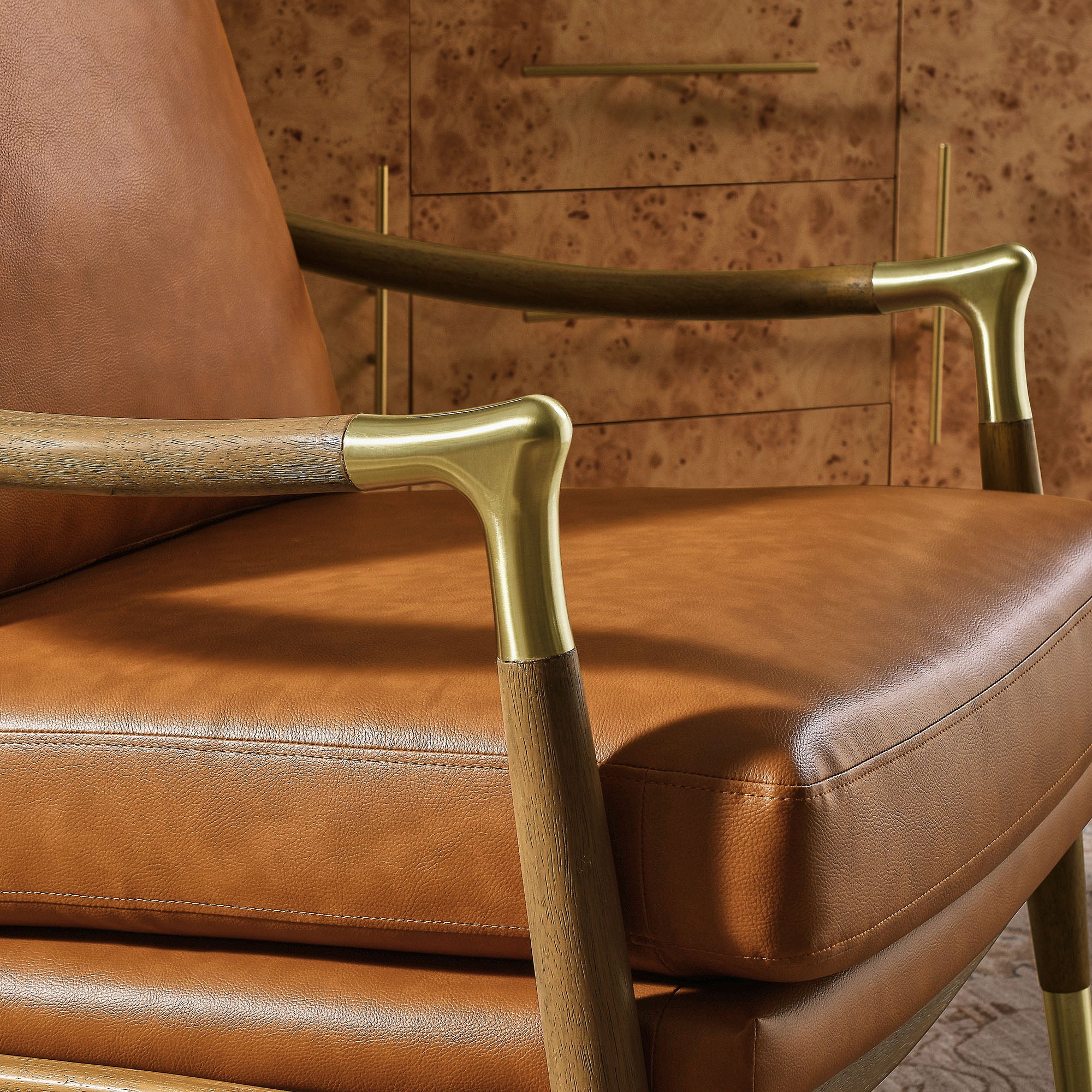 Langford Vegan Leather Accent Armchair view 6