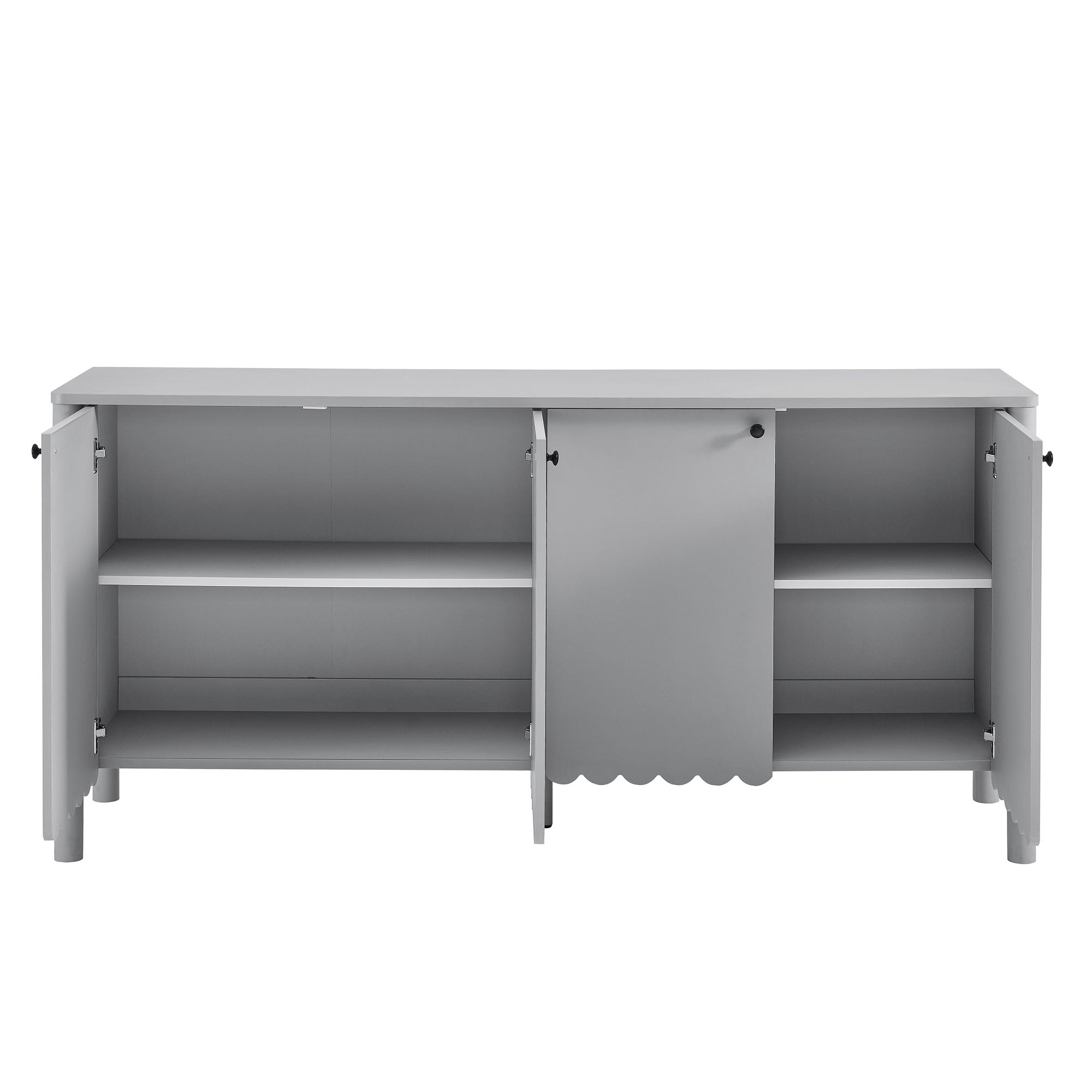 Emmeline 66" 4-Door Scalloped Sideboard Cabinet - Image 9