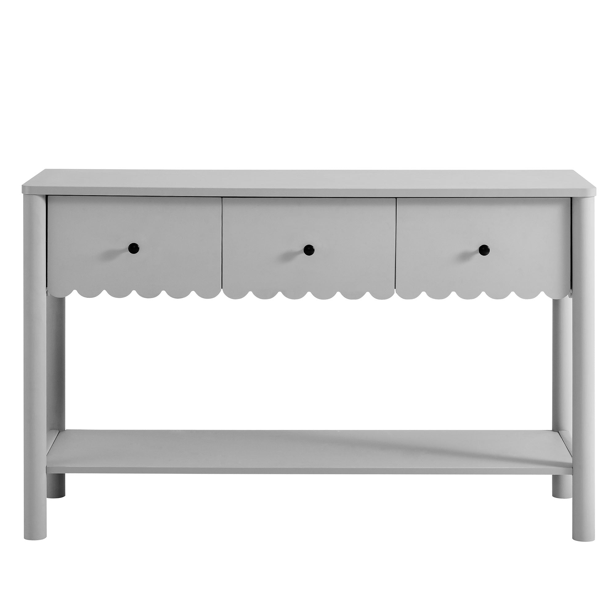 Emmeline 3-Drawer Scalloped Console Table view 7