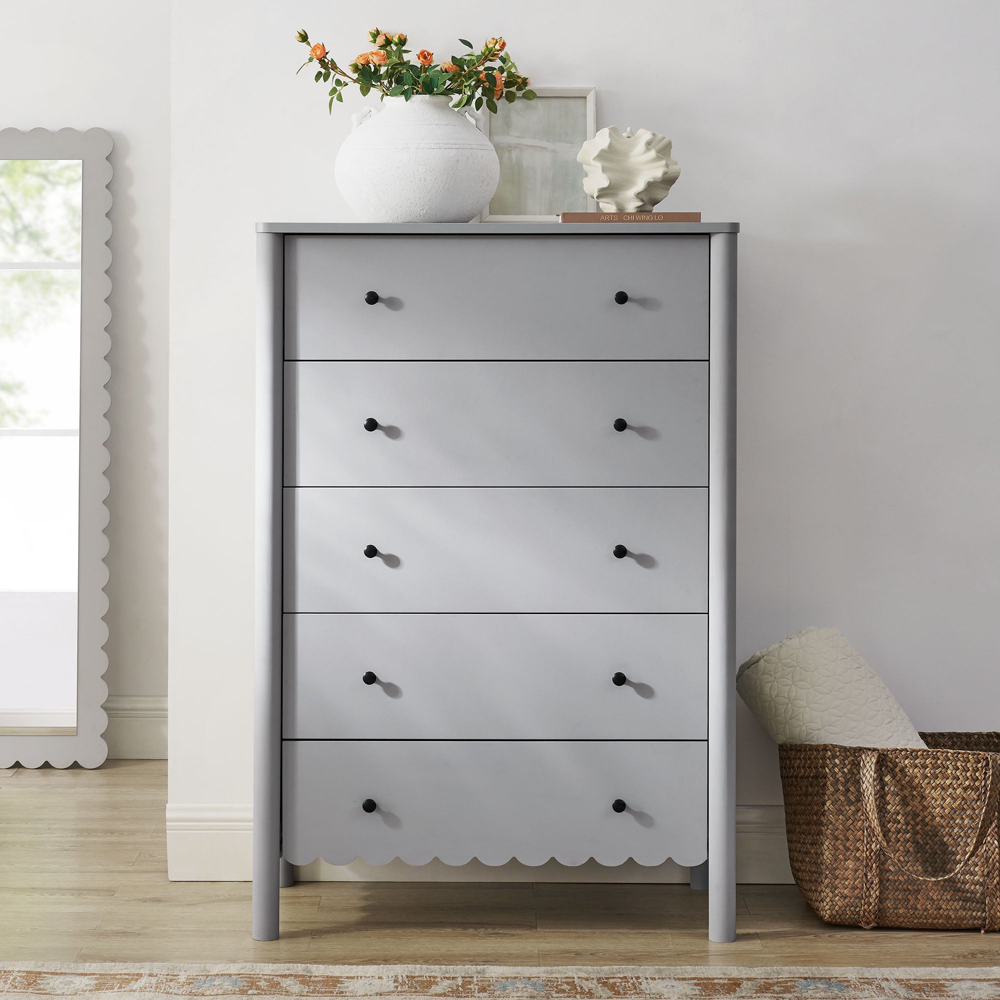 Emmeline Scalloped 5-Drawer Chest view 2