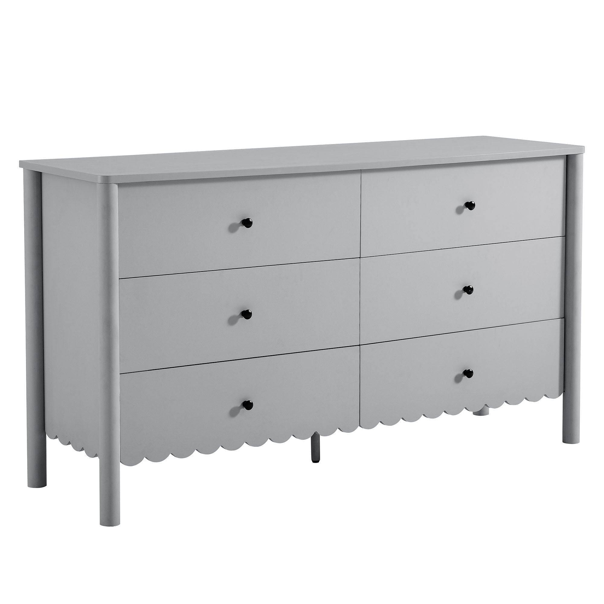 Emmeline Scalloped 6-Drawer Dresser view 1