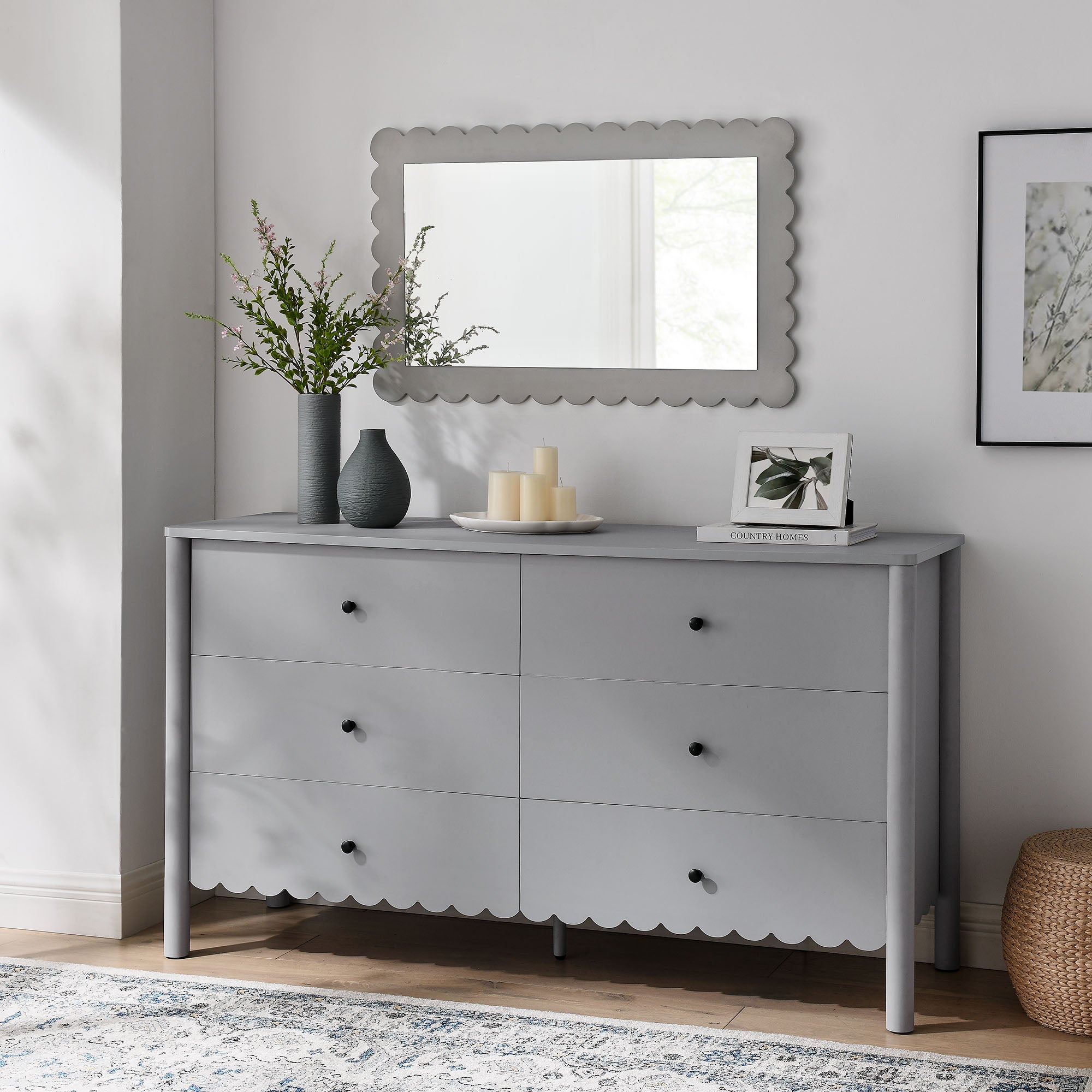 Emmeline Scalloped 6-Drawer Dresser view 2
