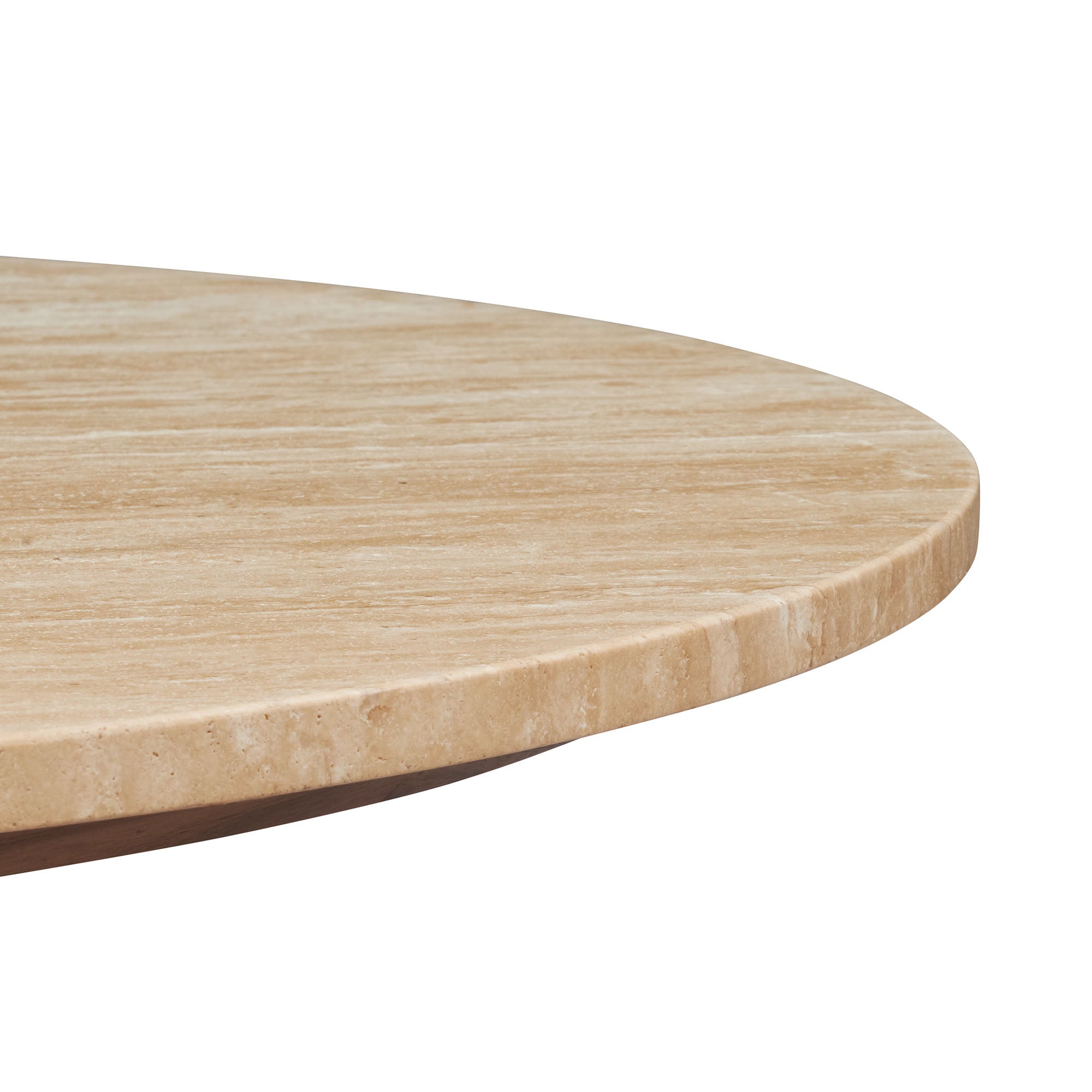 Kioni Round Travertine Coffee Table - Image 9