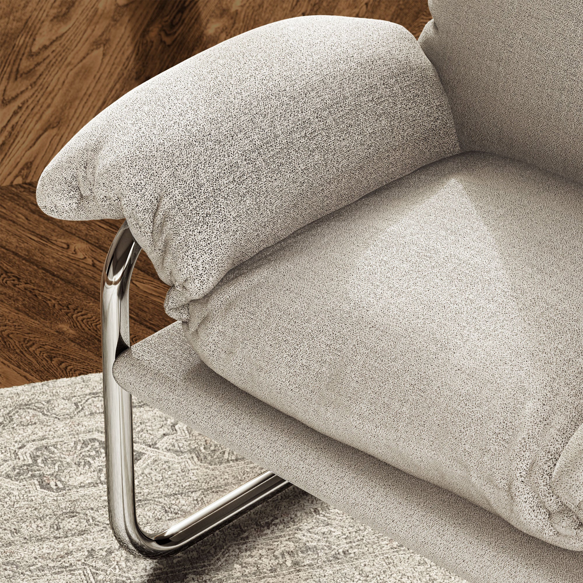 Ansel Boucle Fabric Accent Chair view 5